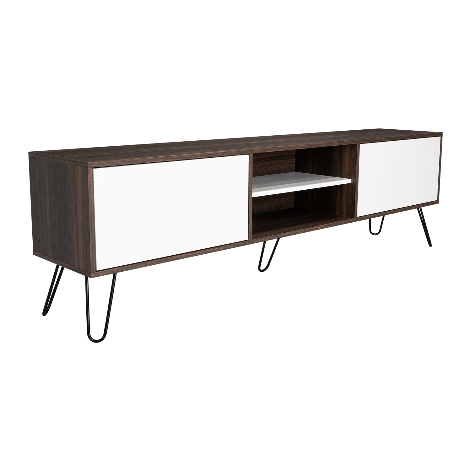 Rack Para Tv 80 52 X 180 Vassel Rta Nogal Blanco