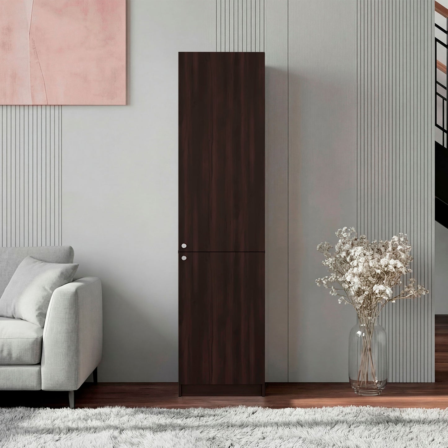 Estante Home E-M5 180X45X31 Rta Kronos Nogal Negro Zf