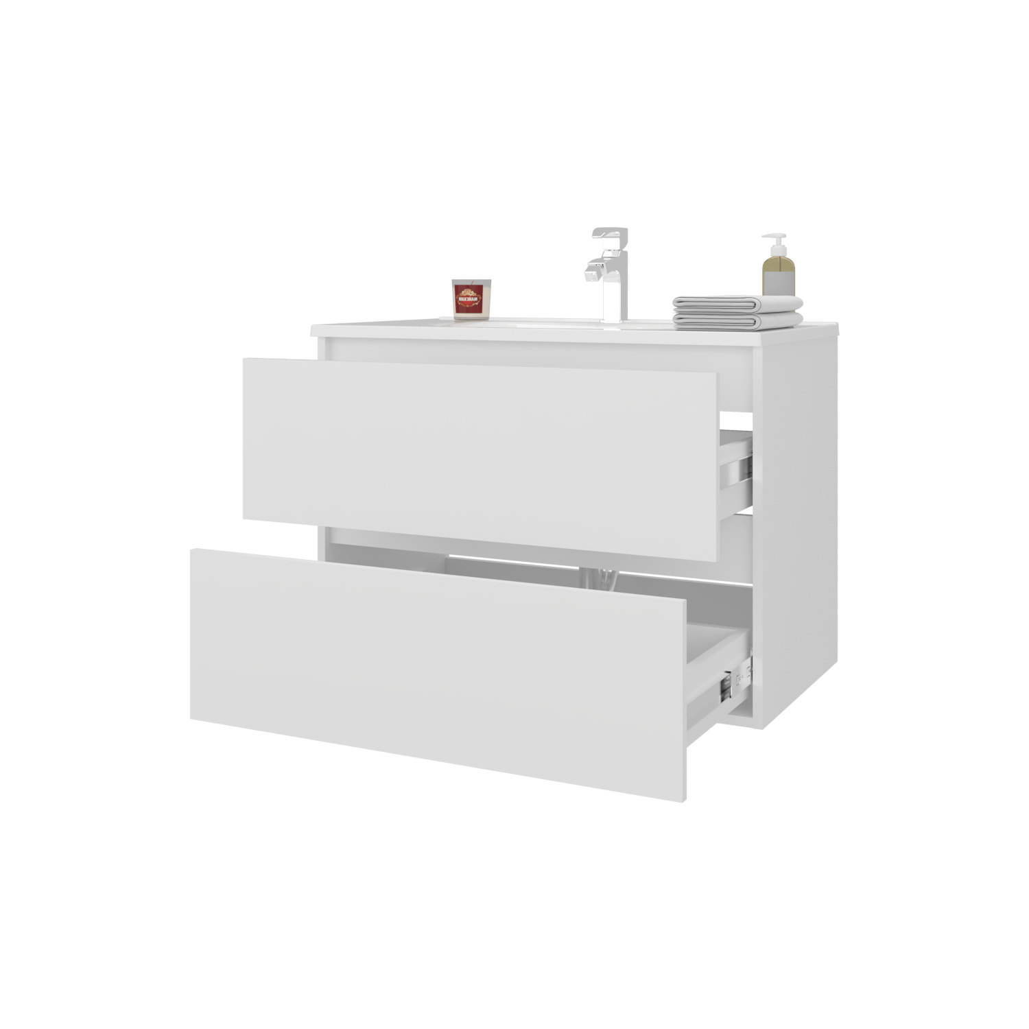 Mueble De Baño Opalo 80 56X80X45 Rta Blanco Mqz Zf