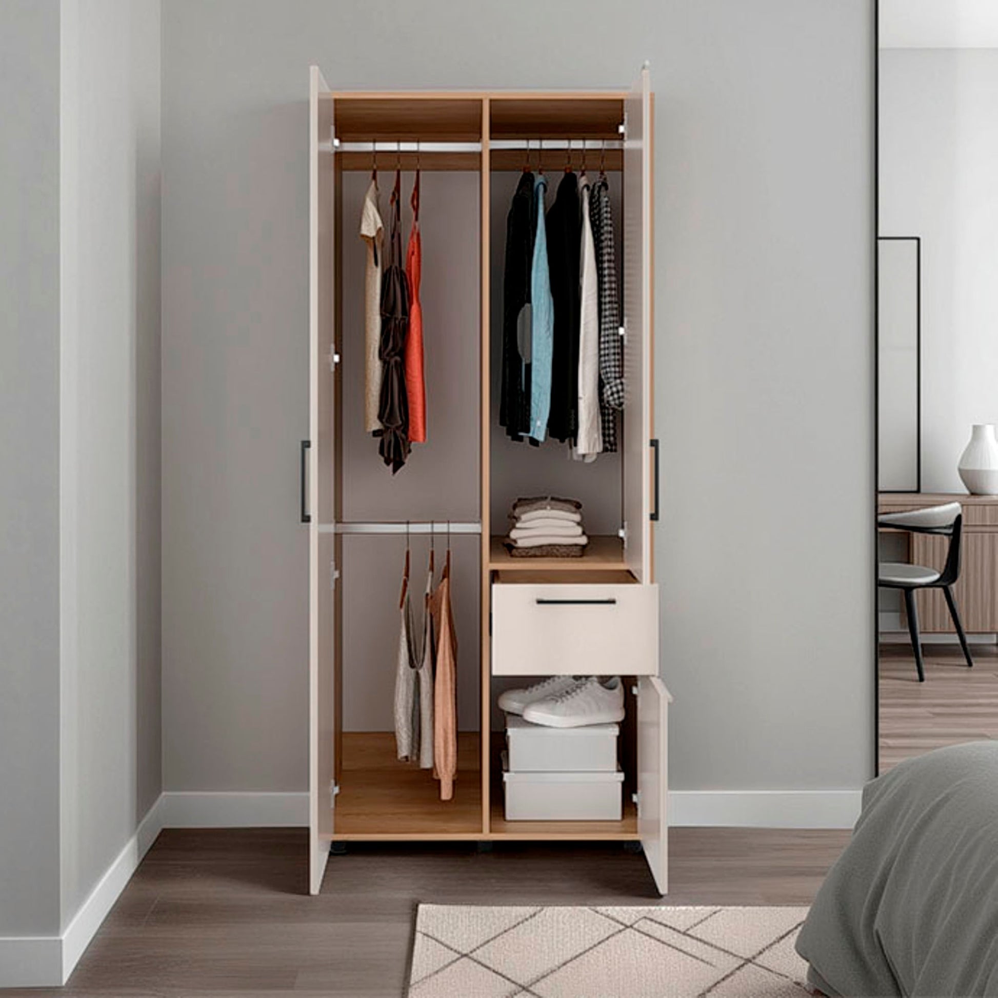 Closet Vance 180X80X52 Rta Fresno Eu Capri
