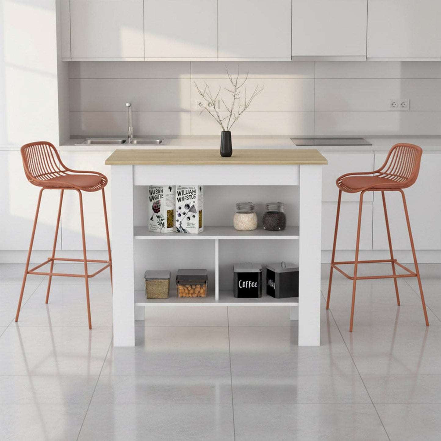 Silla Bar Tulum 97X41X51 Rta Terracota