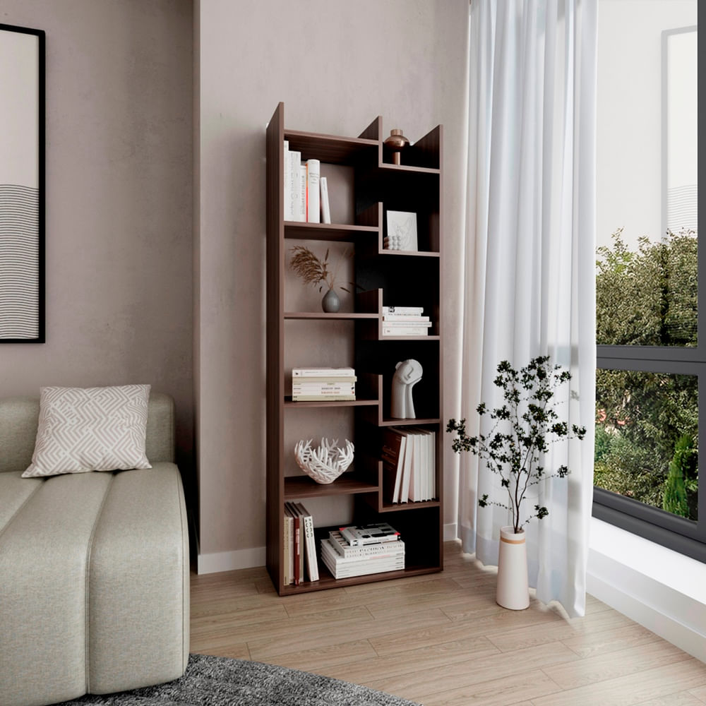 Biblioteca Clover 162X60X25 Rta Milan Wengue
