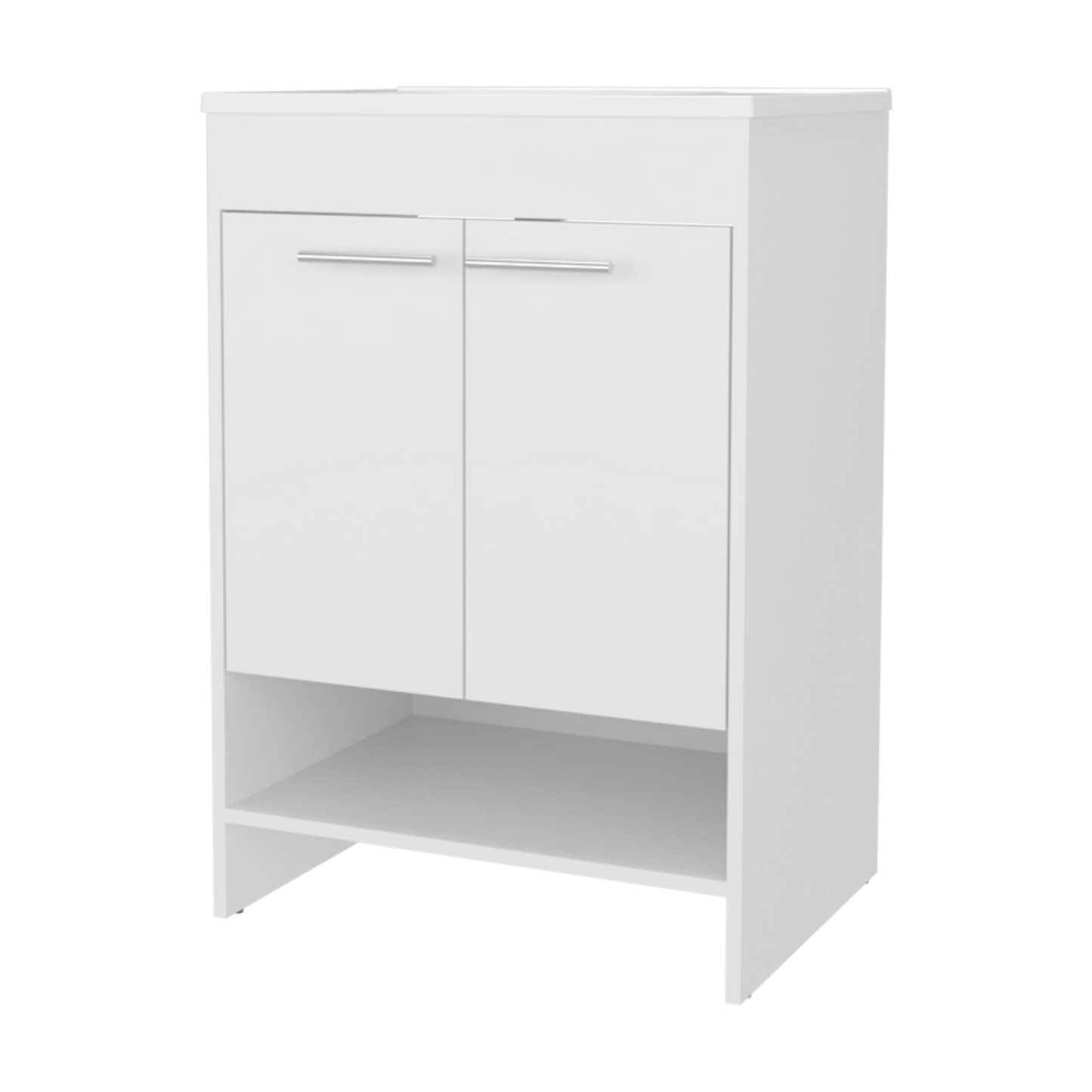 Mueble Lavamanos Lorenzo 60 A Piso 88X60X45 Rta Blanco Zf