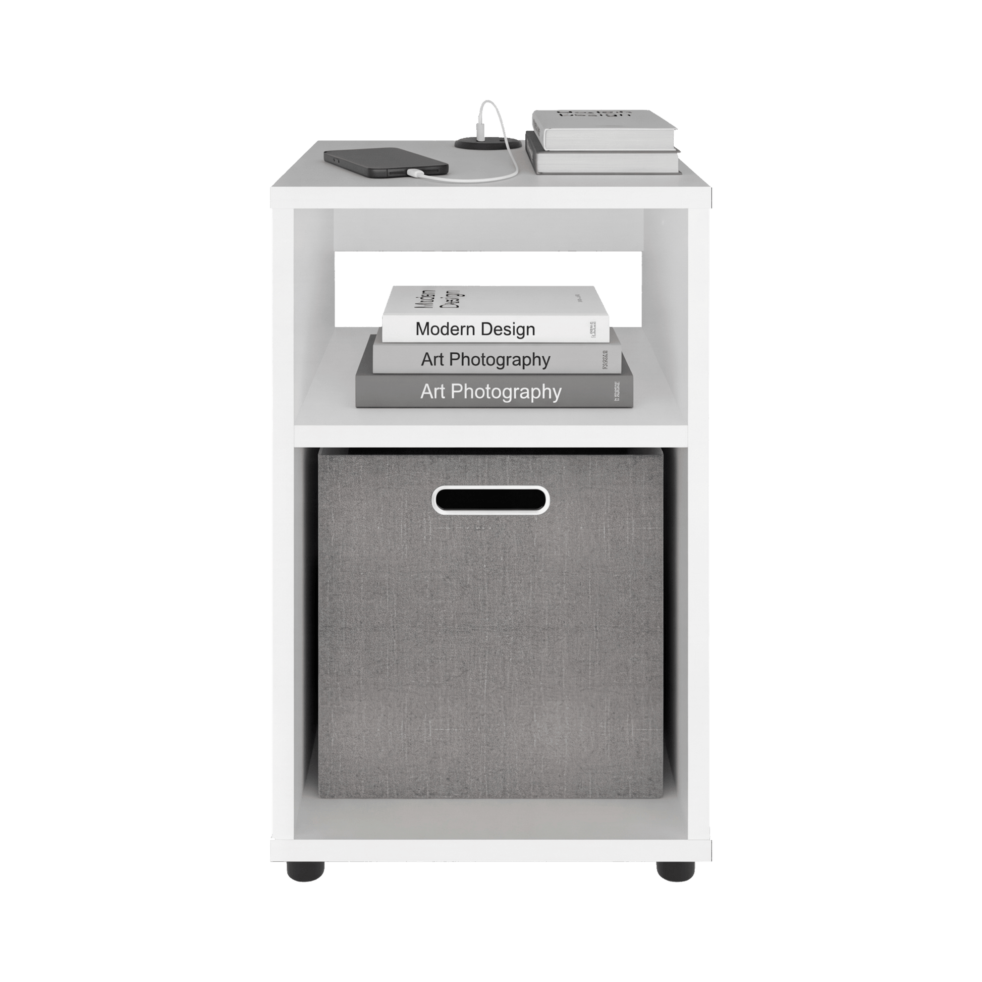 Mesa Axuliliar Usb Mercer 48X30X32 Rta Blanco Zf
