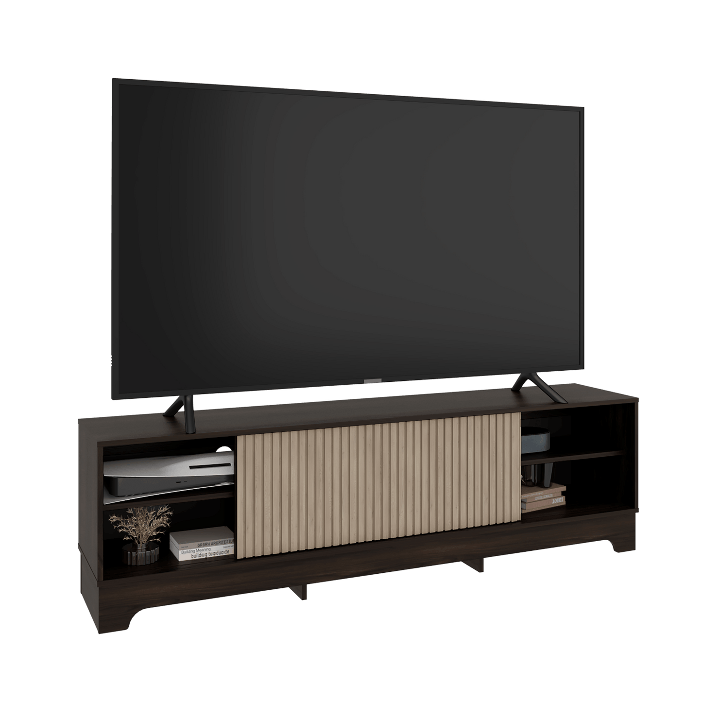 Mueble De Entretenimiento Smith 75 52X180X36 Rta Nogal Roble Natural