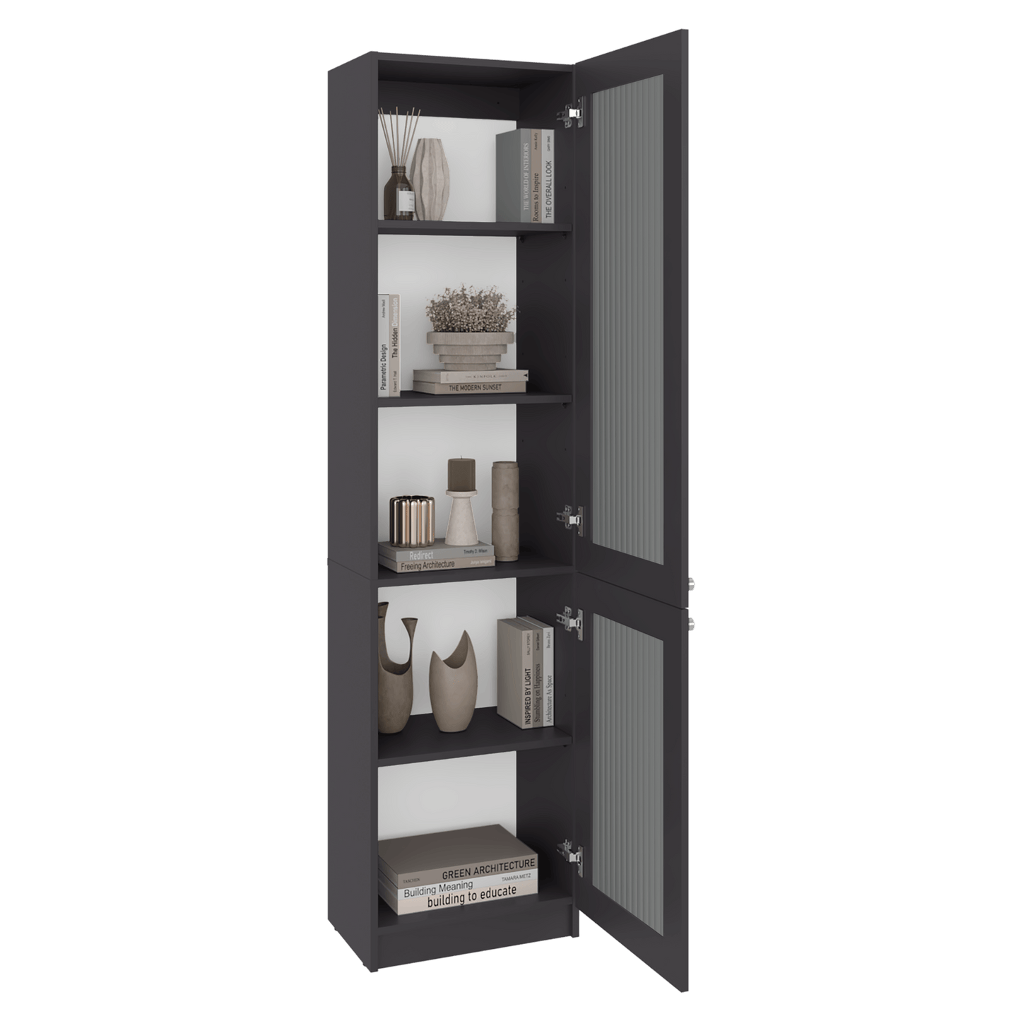 Estante Home E-M6 180X45X31 Rta Plomo Blanco Zf