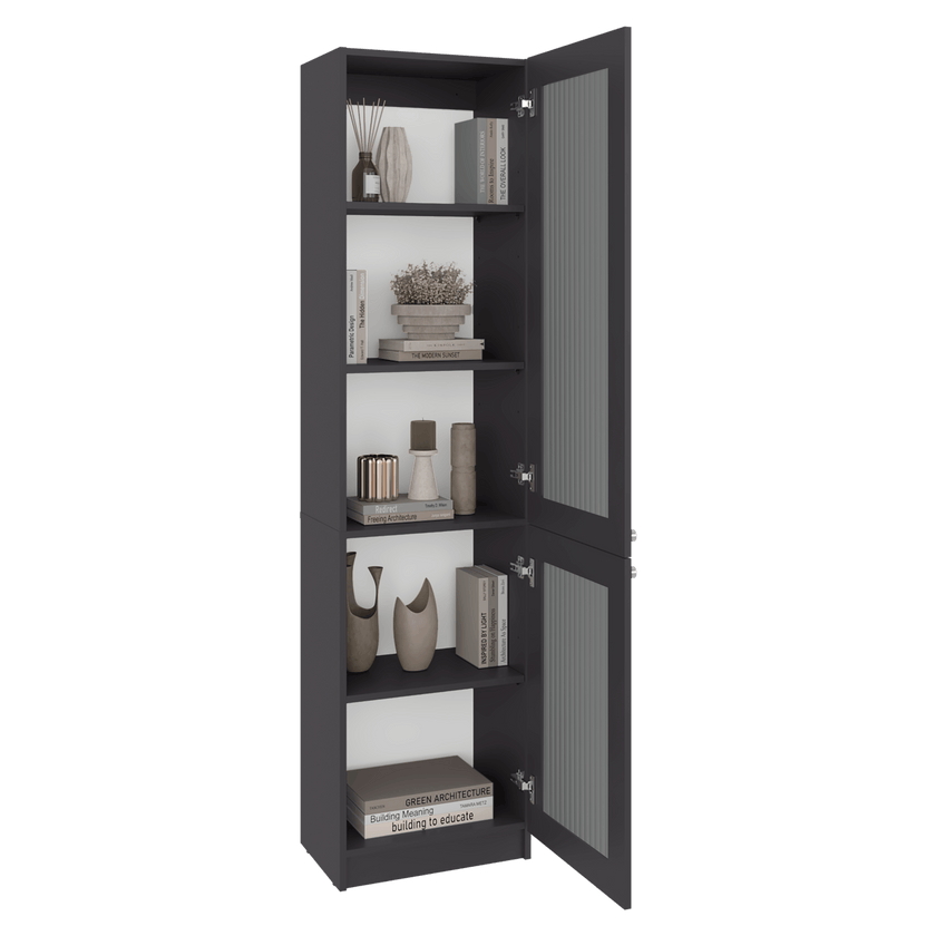 Estante Home E-M6 180X45X31 Rta Plomo Blanco Zf