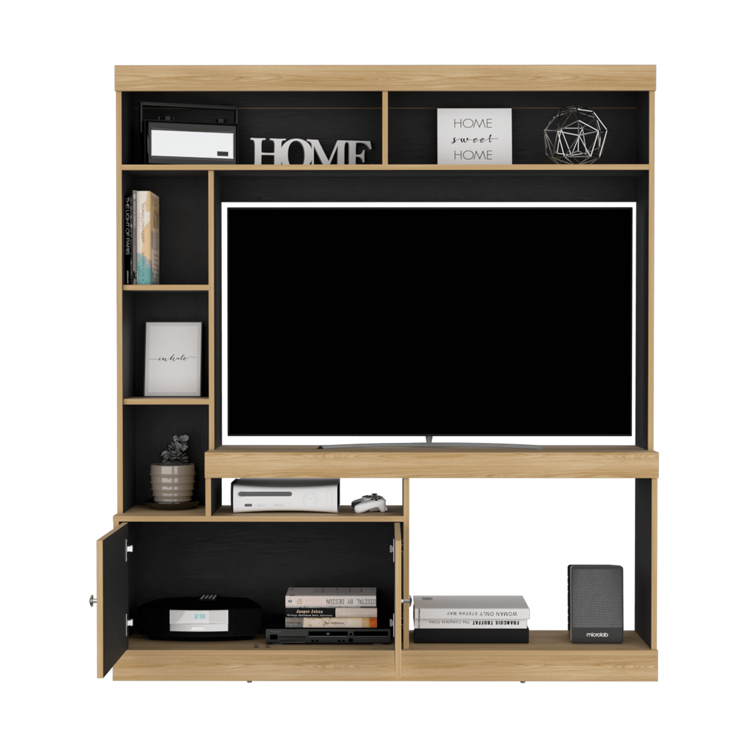 Centro De Entretenimiento Dante Tv 55'' 180X180X30 Rta Fresno Wengue
