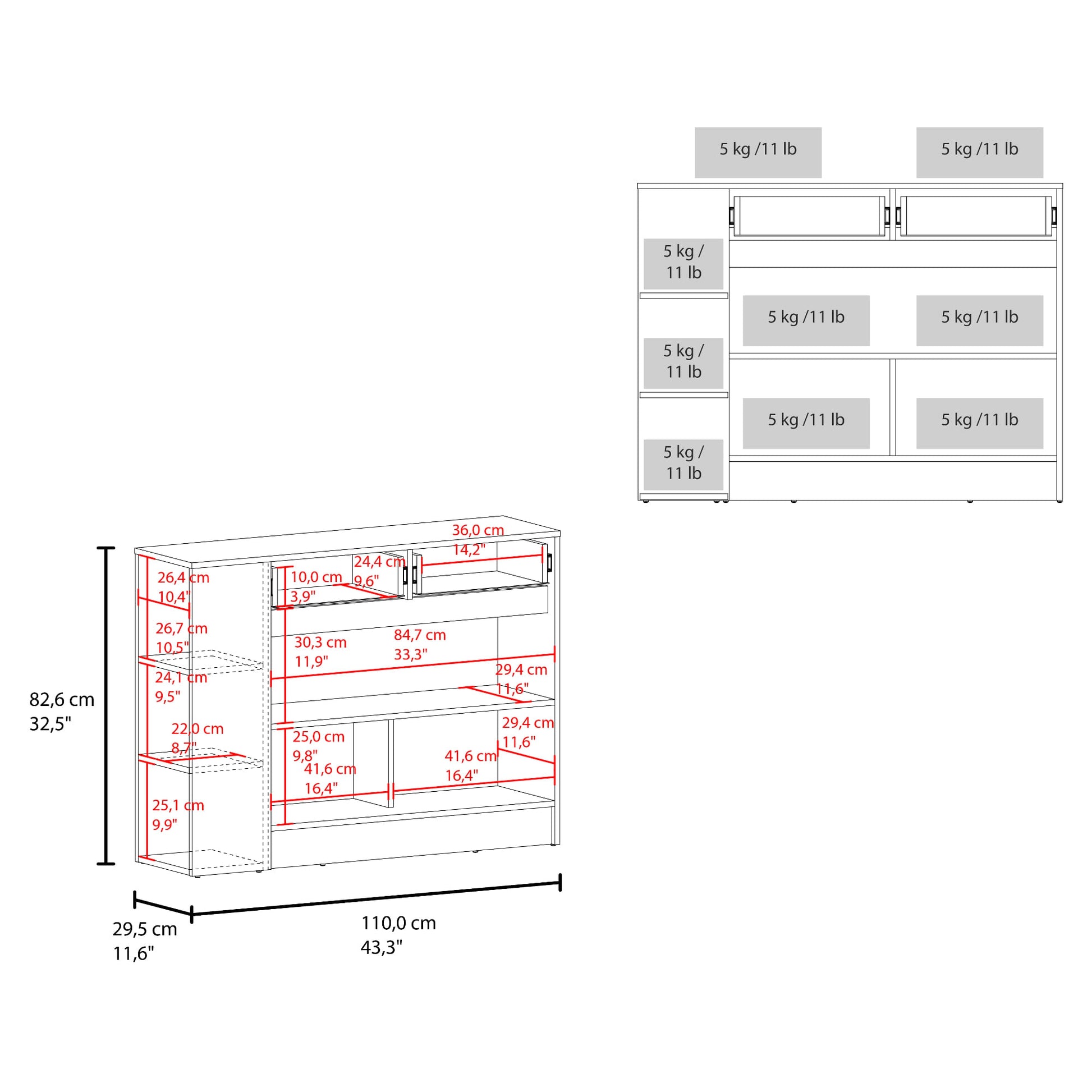 Mueble Auxiliar De Cocina Lynton 82X110X29 Rta Fresno Blanco Zf