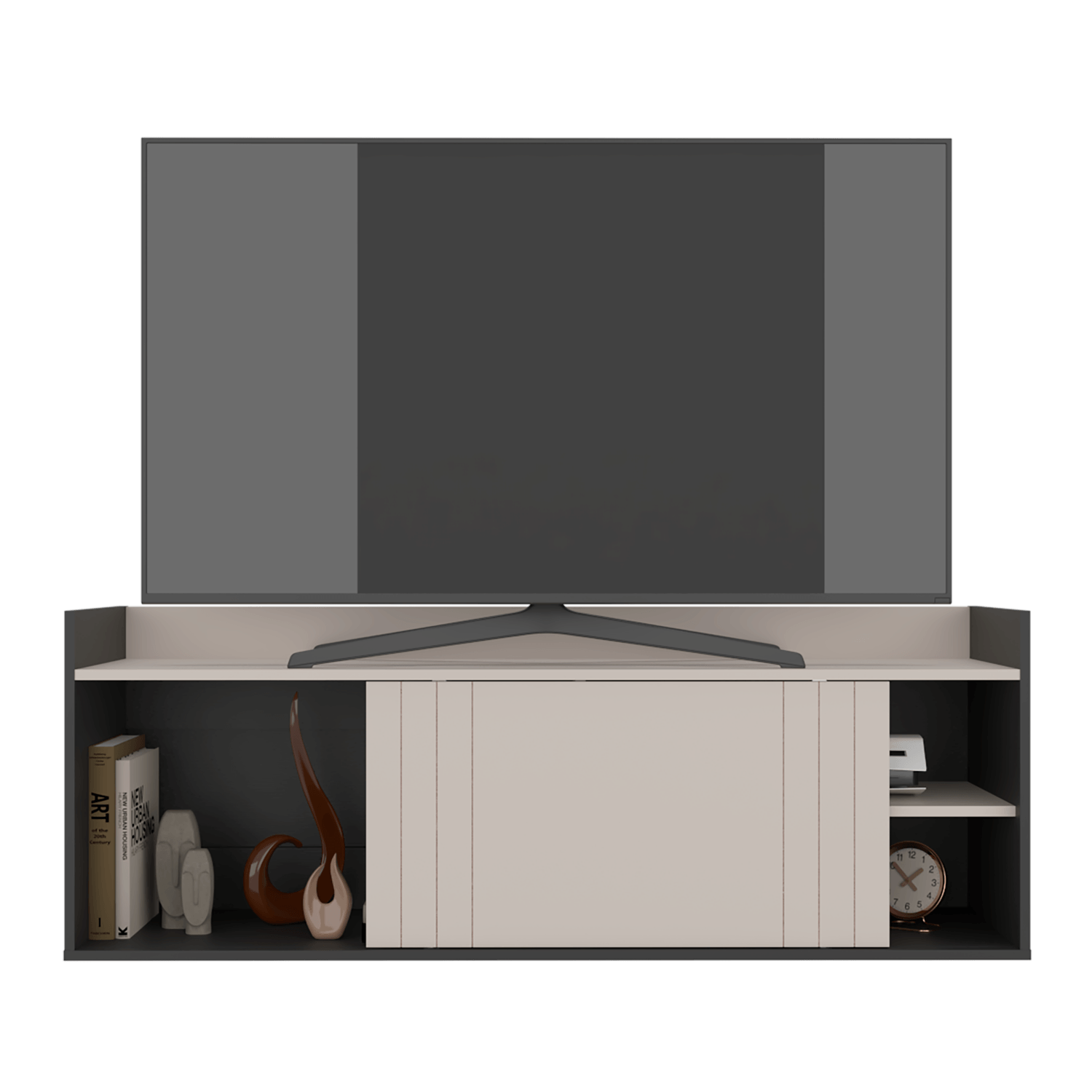 Mesa De Tv 60" Cuera 51X141X36 Rta Capri Wengue