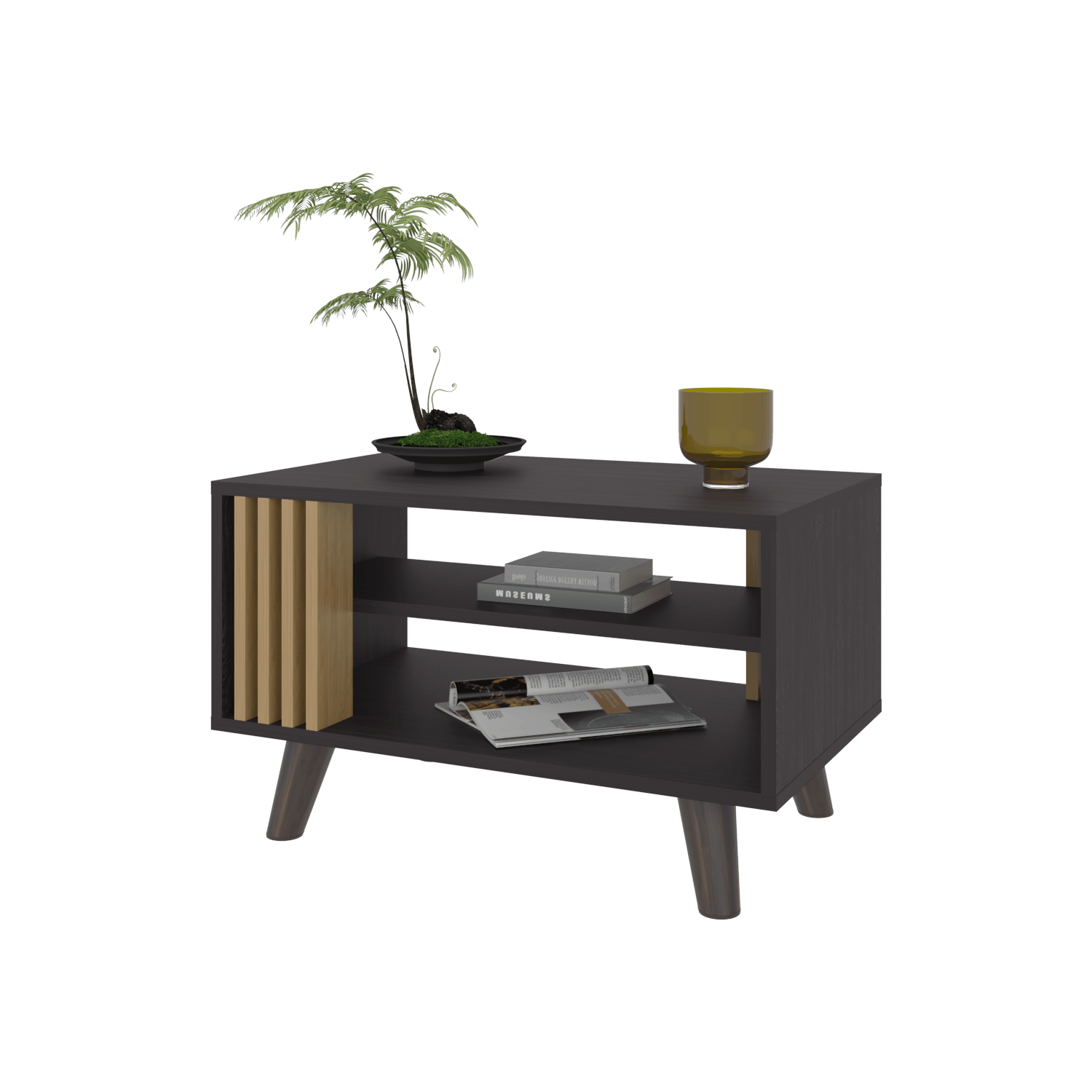 Mesa De Centro Shawnee 40X66X40 Rta Wengue Fresno Zf