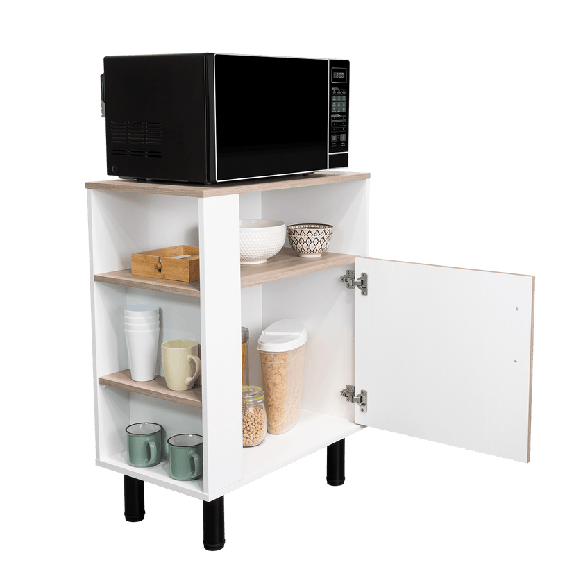 Mueble Microondas Blink 85X65,2X38,4 Rta Bardolino/Blanco Mqz+Blanco Mqz