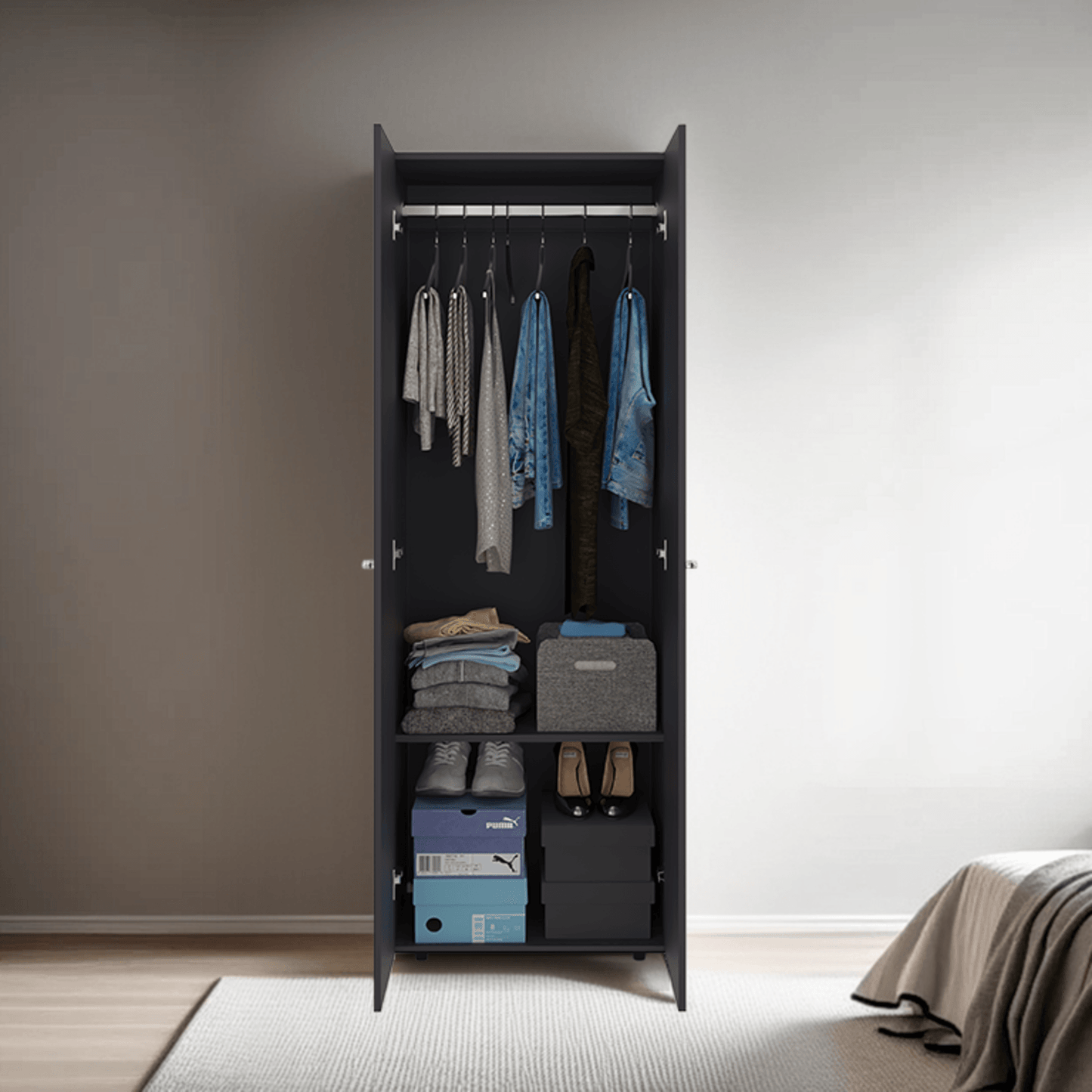 Closet 2 Puertas E1 Tuhogar 70X60X40 Rta Wengue Zf