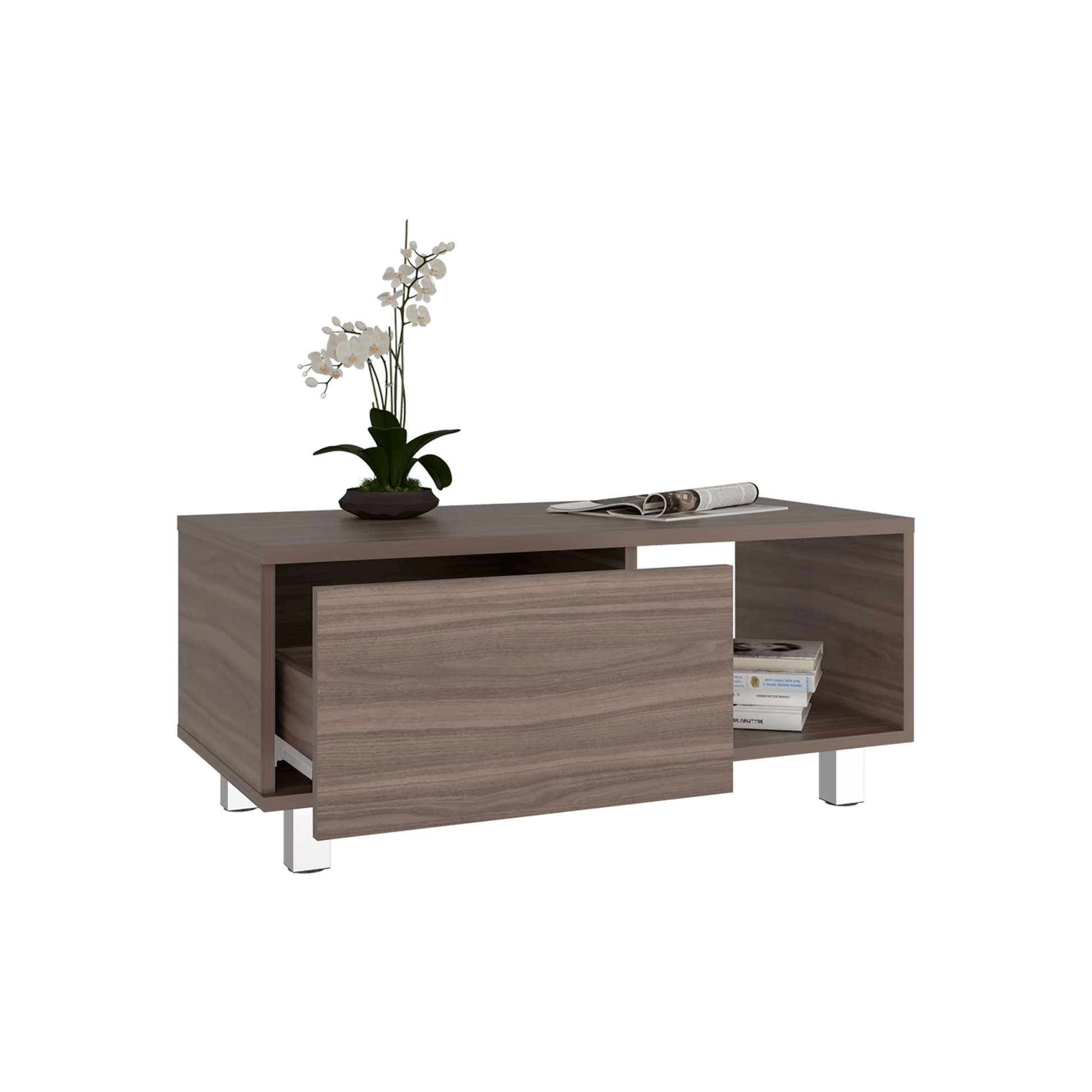 Mesa De Centro Torence 35X80X40 Rta Avellana Zf