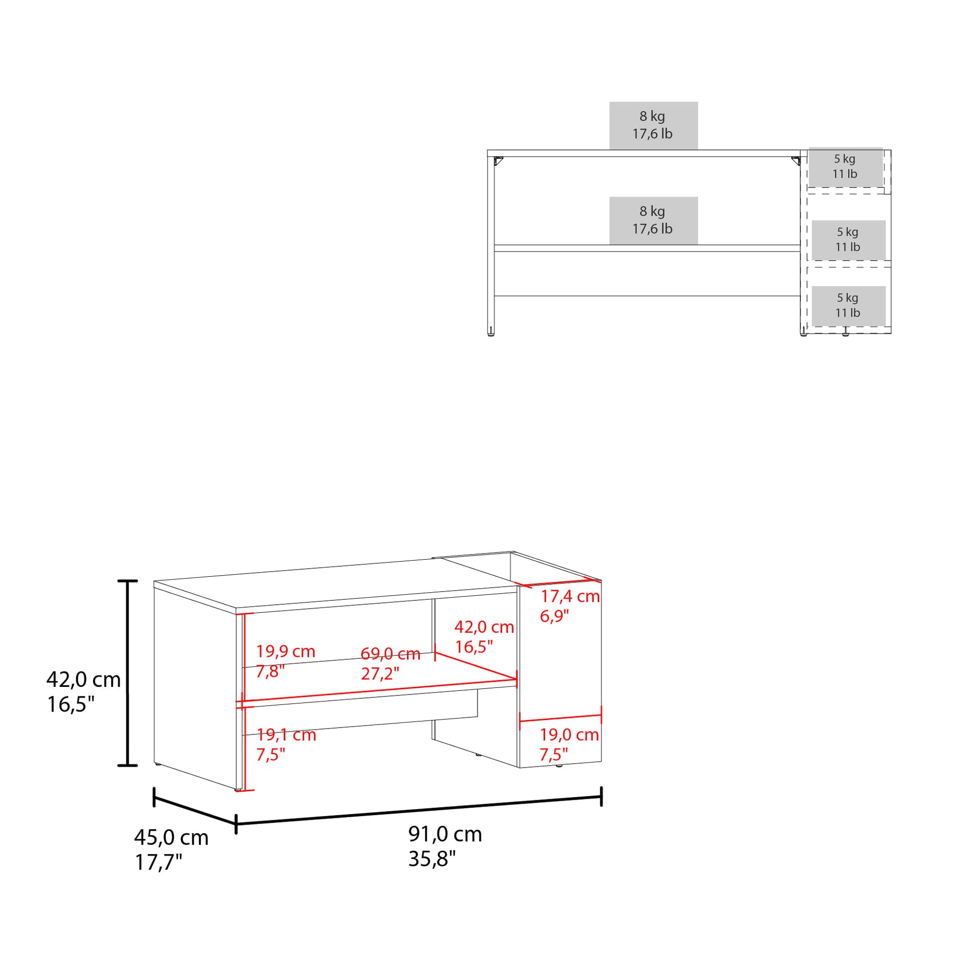 Mesa De Centro Arion 42X91X45 Rta Kronos Fresno Eu Zf