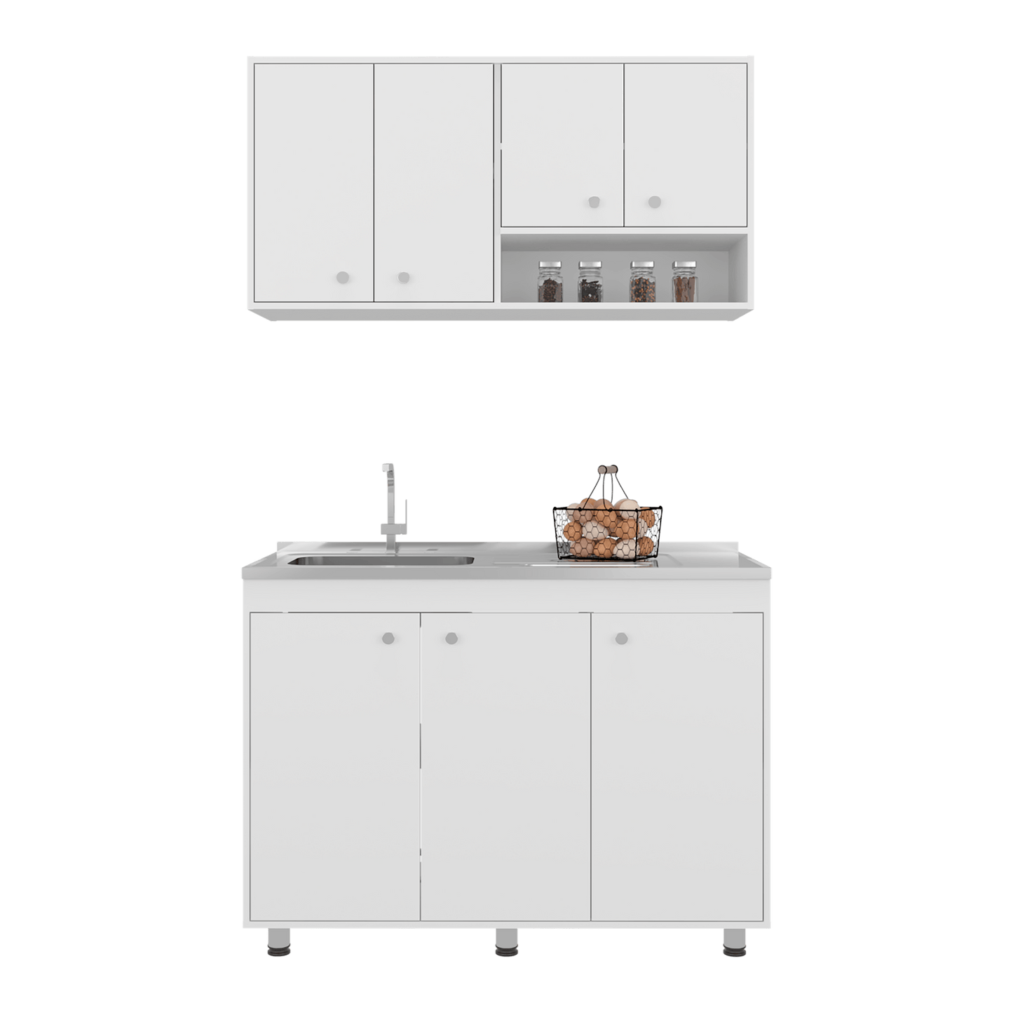 Cocina Completa Napoleon Set 92X120X50 Rta Kronos Blanco Zf