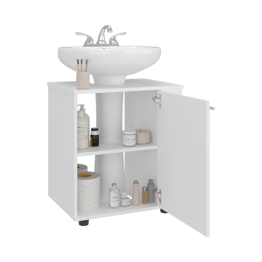 Mueble Lavamanos De Pedestal Phillips 62X56X41 Rta Blanco