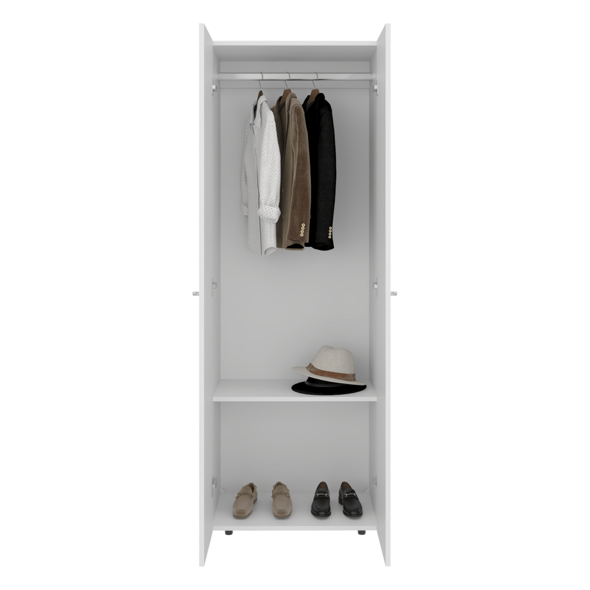 Closet 2 Puertas E1 Tuhogar 170X60X40 Rta Blanco N/A