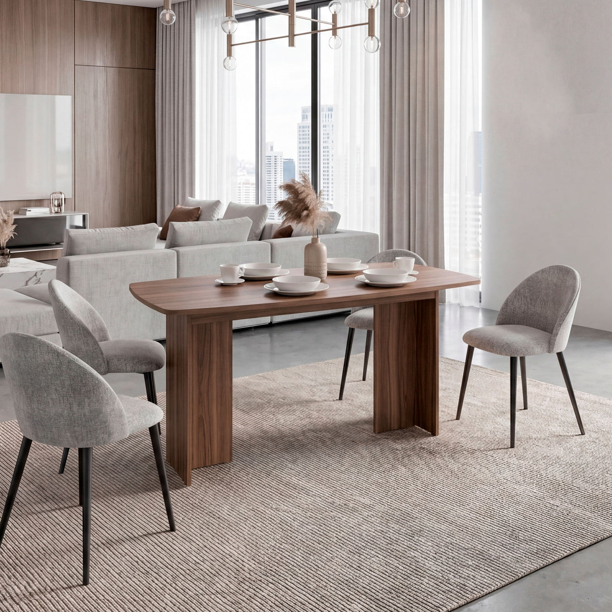 Mesa Comedor Bangkok 75X156X79 Rta Avellana