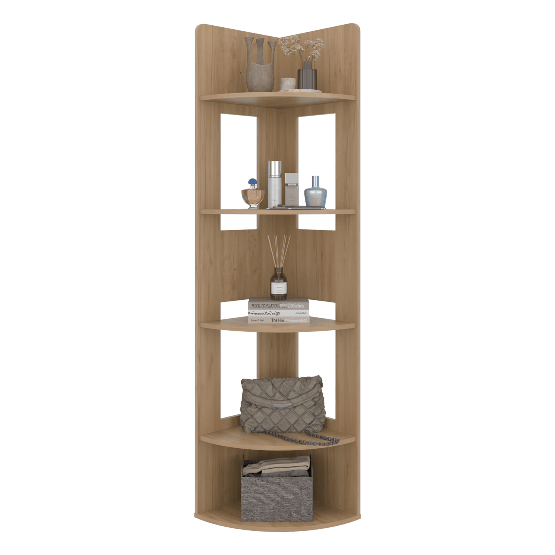 Estante Esquinero Home Dreams 170X40X40 Rta Fresno Eu Zf