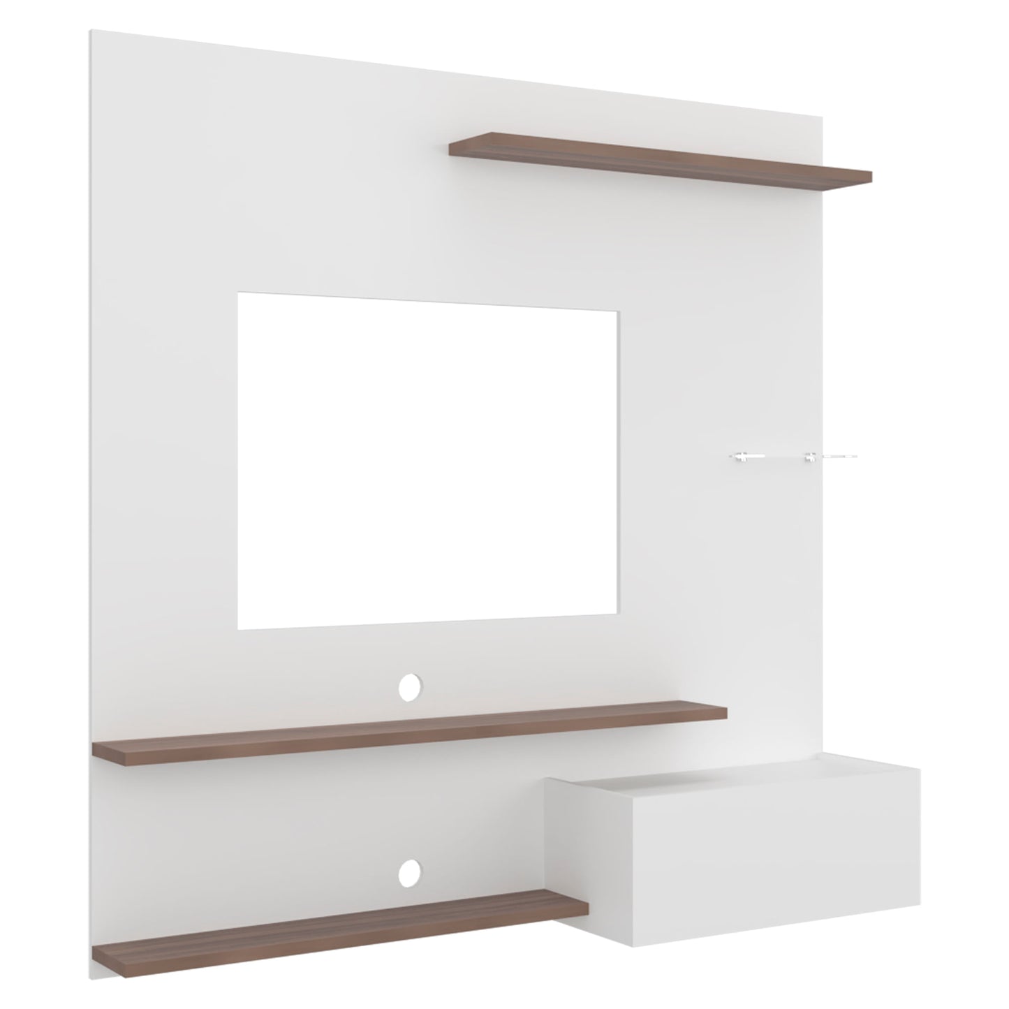 Panel De Tv Henry 180X180X36 Rta Blanco Mqz Avellana