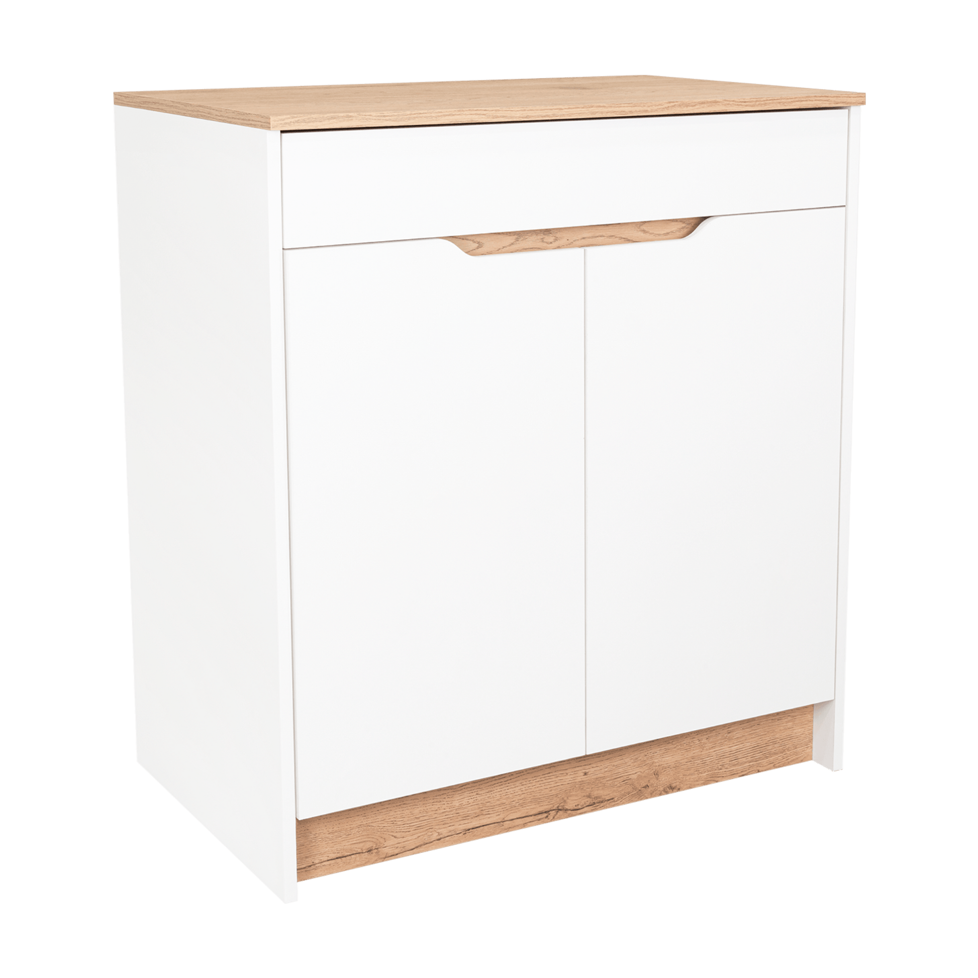 Mueble Inferior Cocina Soler 89X80 Rta Blanco Macadamia