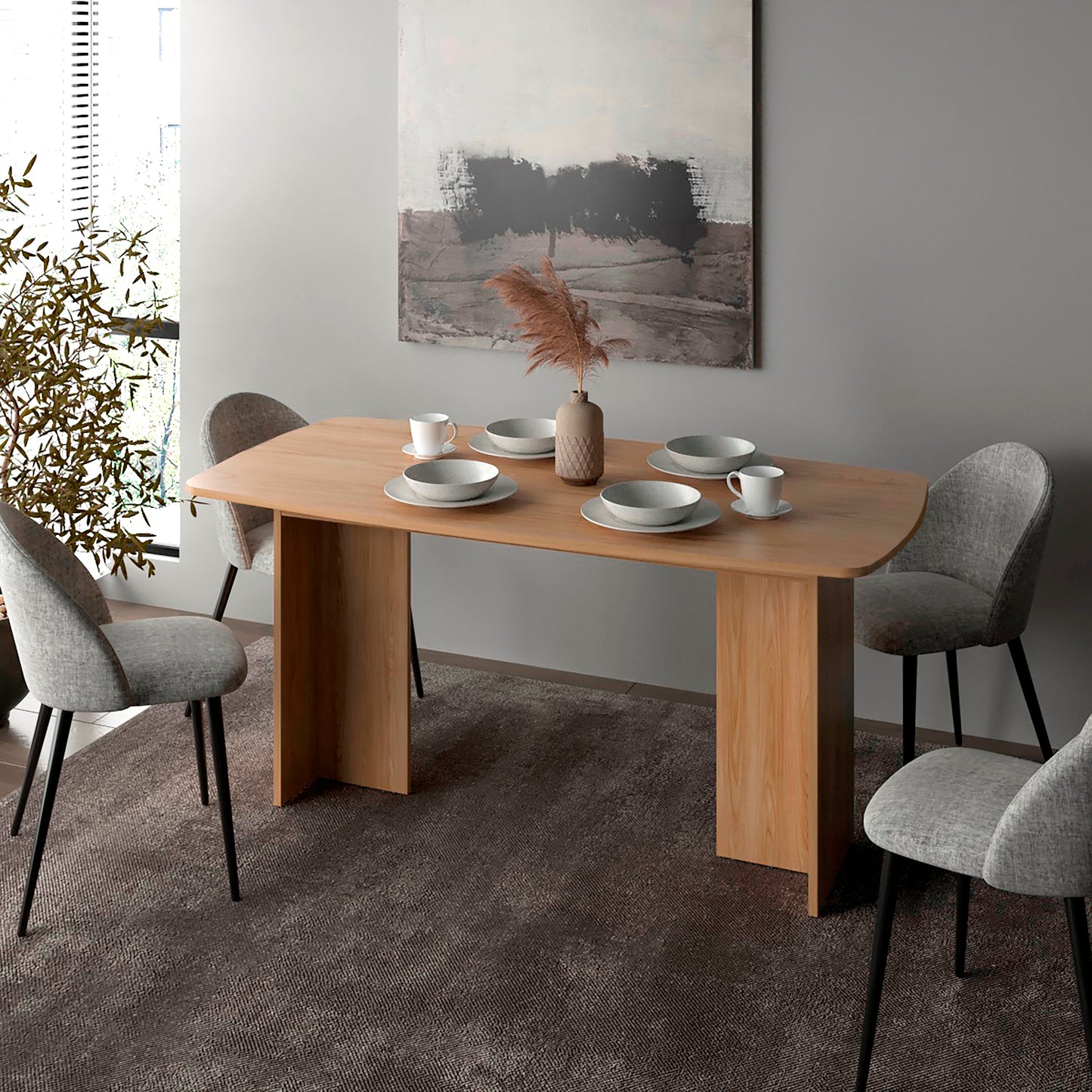 Comedor Bankok 75,6X156X79 Rta  Fresno Europeo