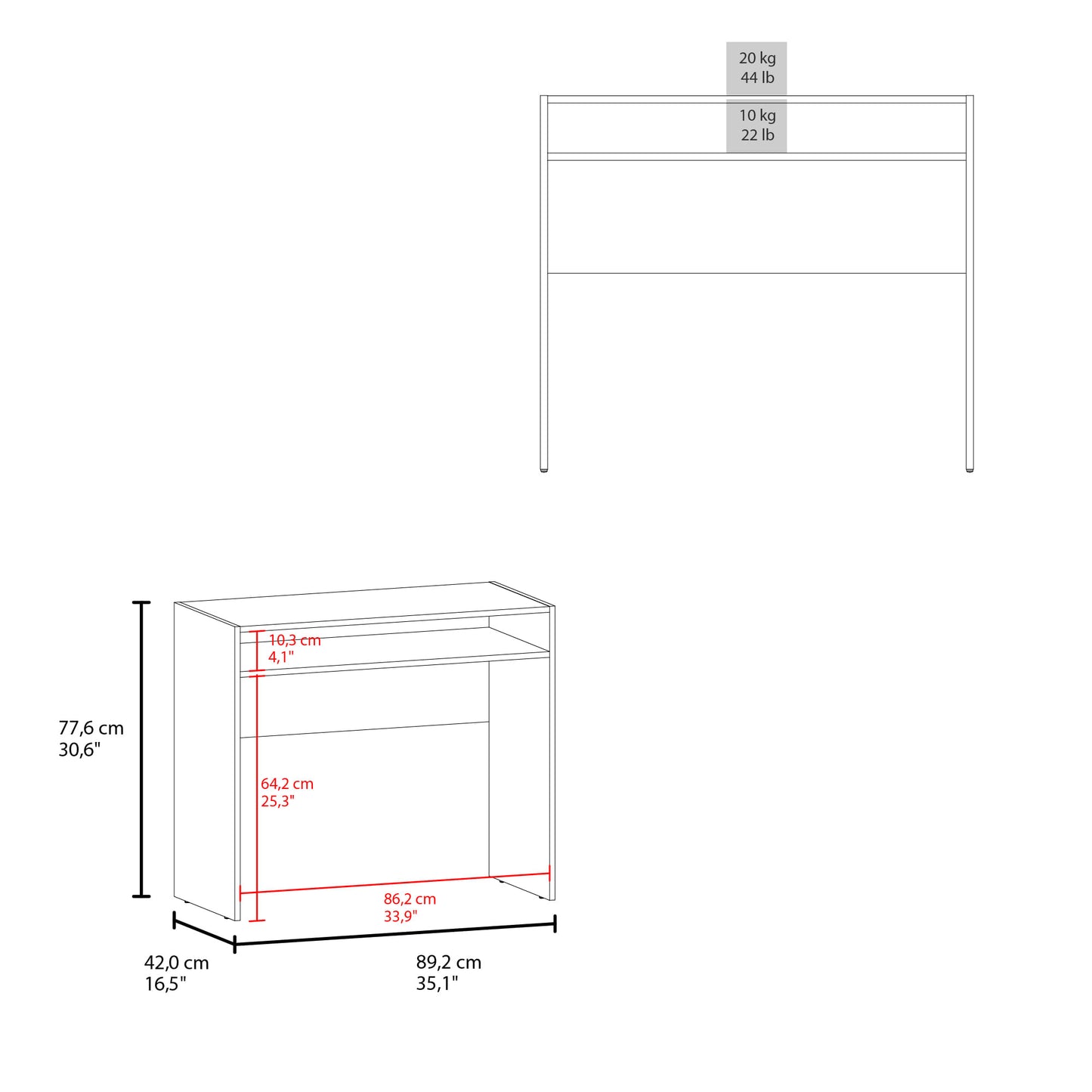 Escritorio Stella 77X89X42 Rta Wengue