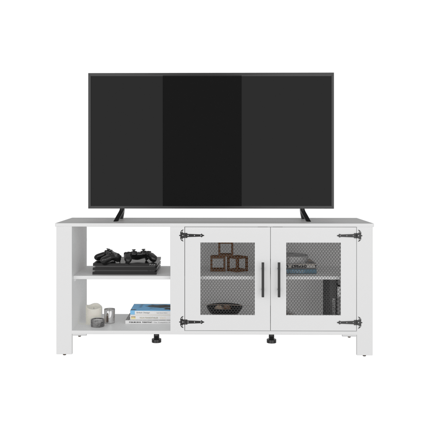 Rack De Tv Freedom 61X147X39 Rta Blanco Zf