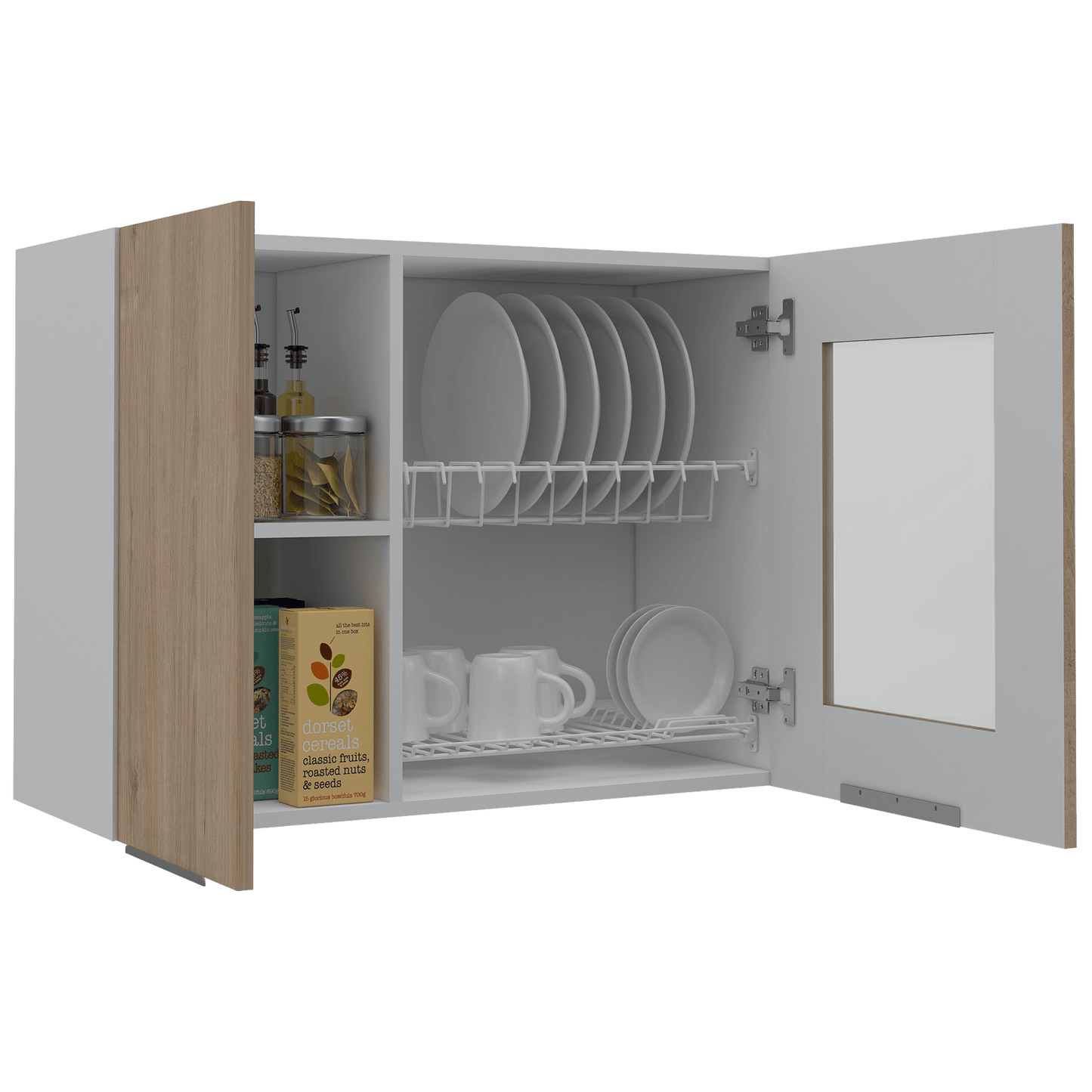 Mueble Superior Cocina Forte Rta Blanco + Rovere