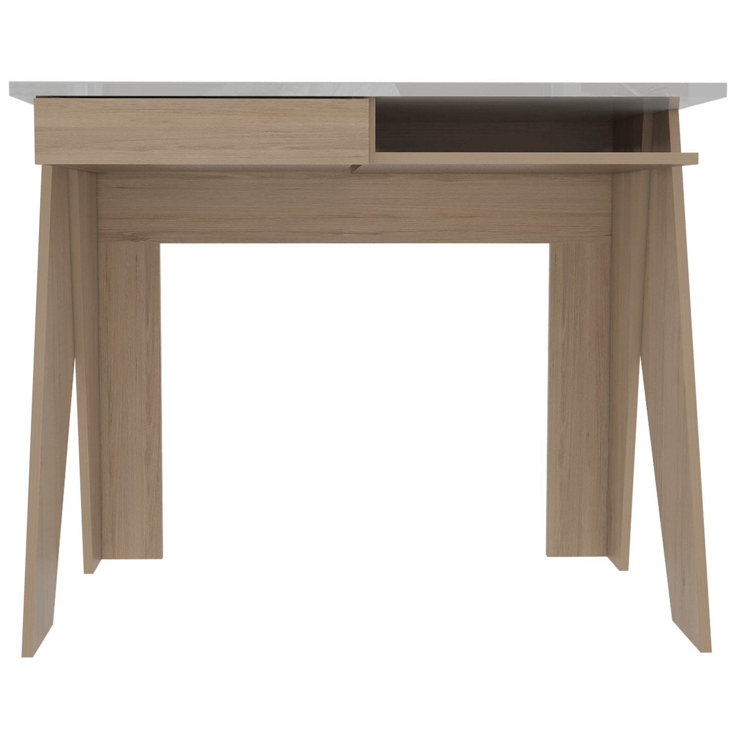 Escritorio Manet Rta Blango + Rovere