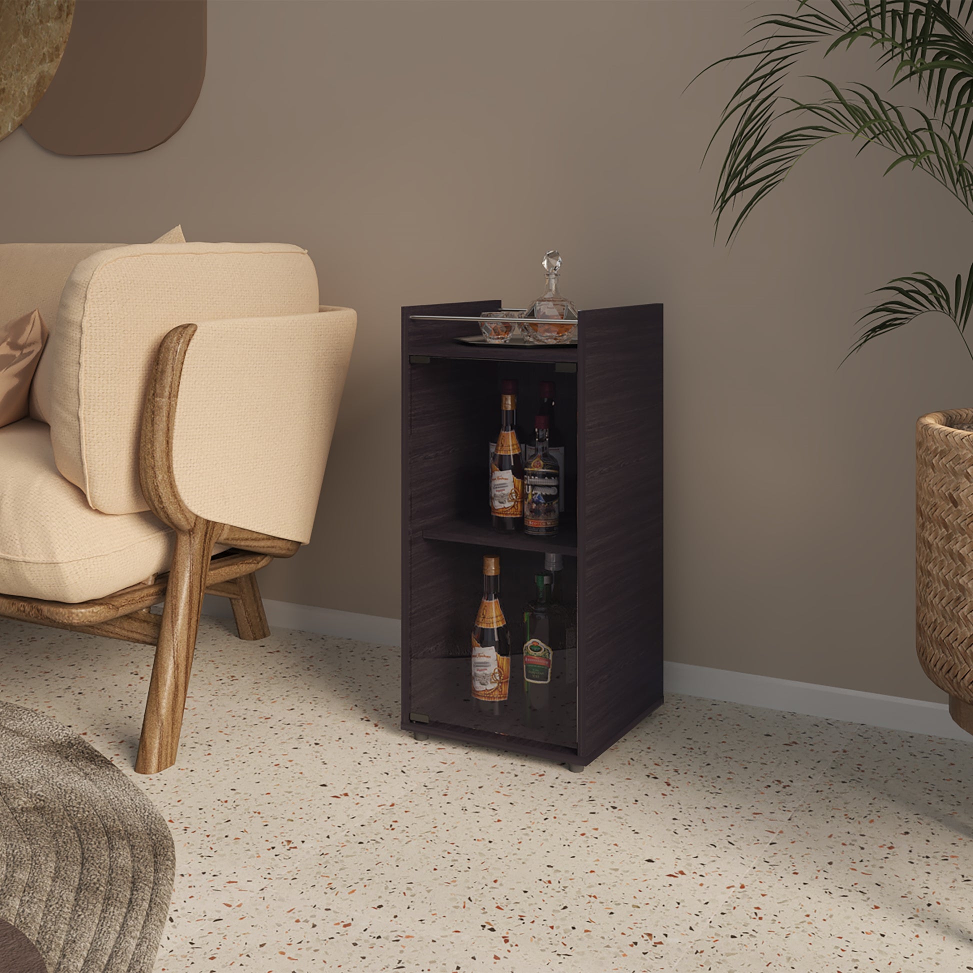 Mueble Minibar Theba 81X38X37 Rta Wengue Zf