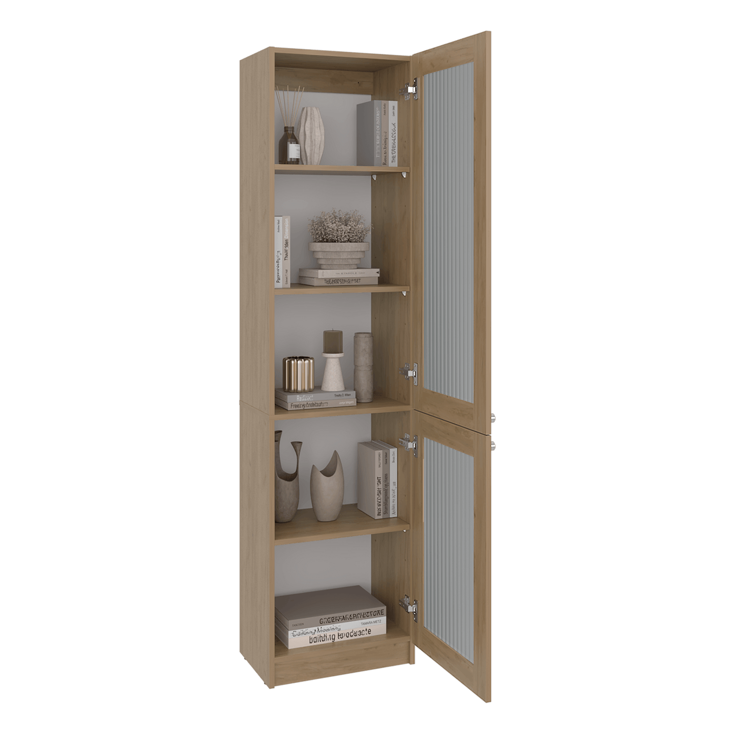 Estante Home E-M6 180X45X31 Rta Kronos Fresno Blanco Zf