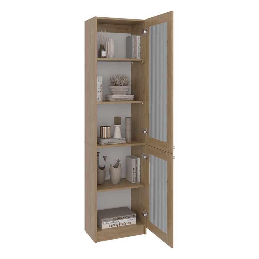 Estante Home E-M6 180X45X31 Rta Kronos Fresno Blanco Zf