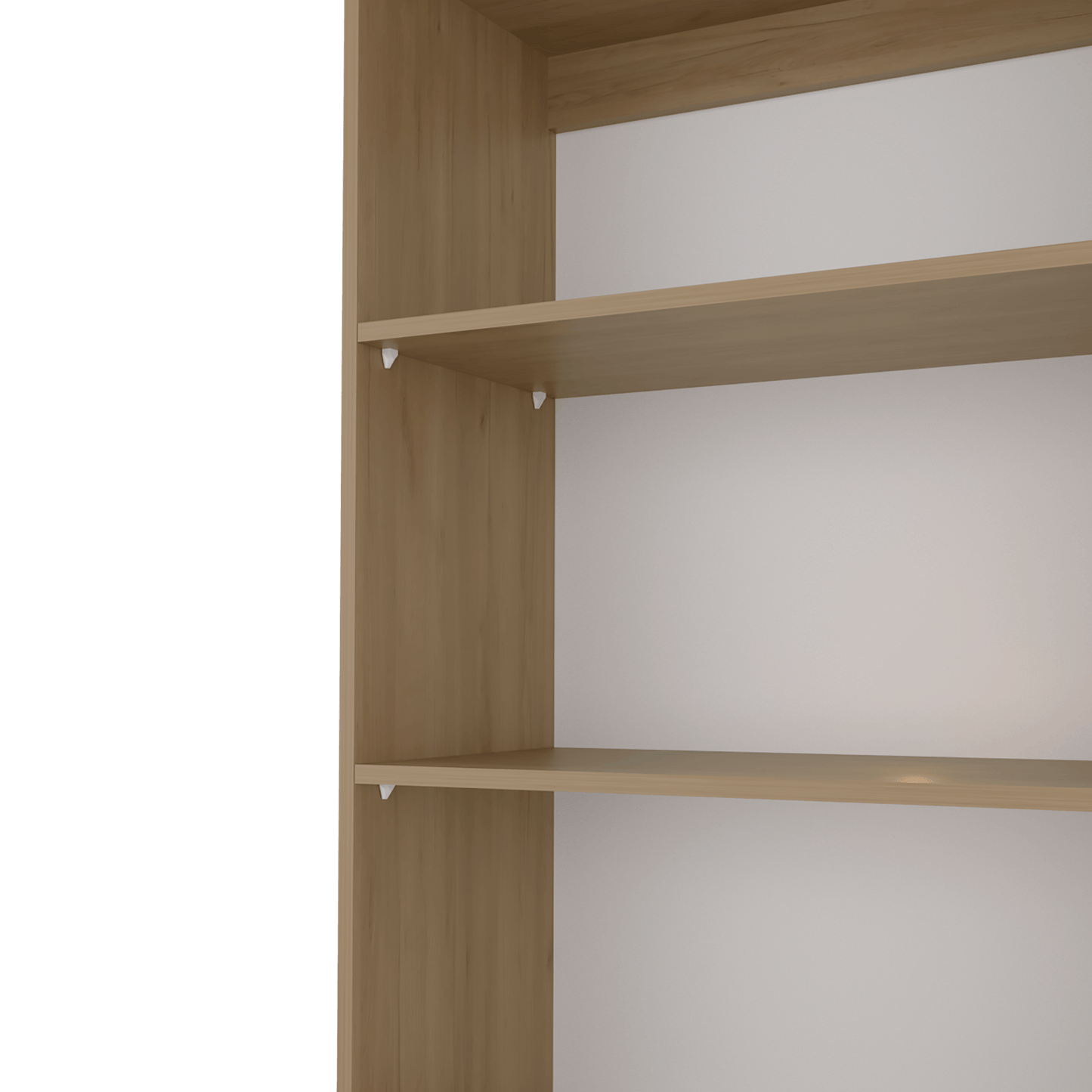 Estante Home E1 4 Espacios Fresno Rta Europeo + Blanco 180X62X29 Zf