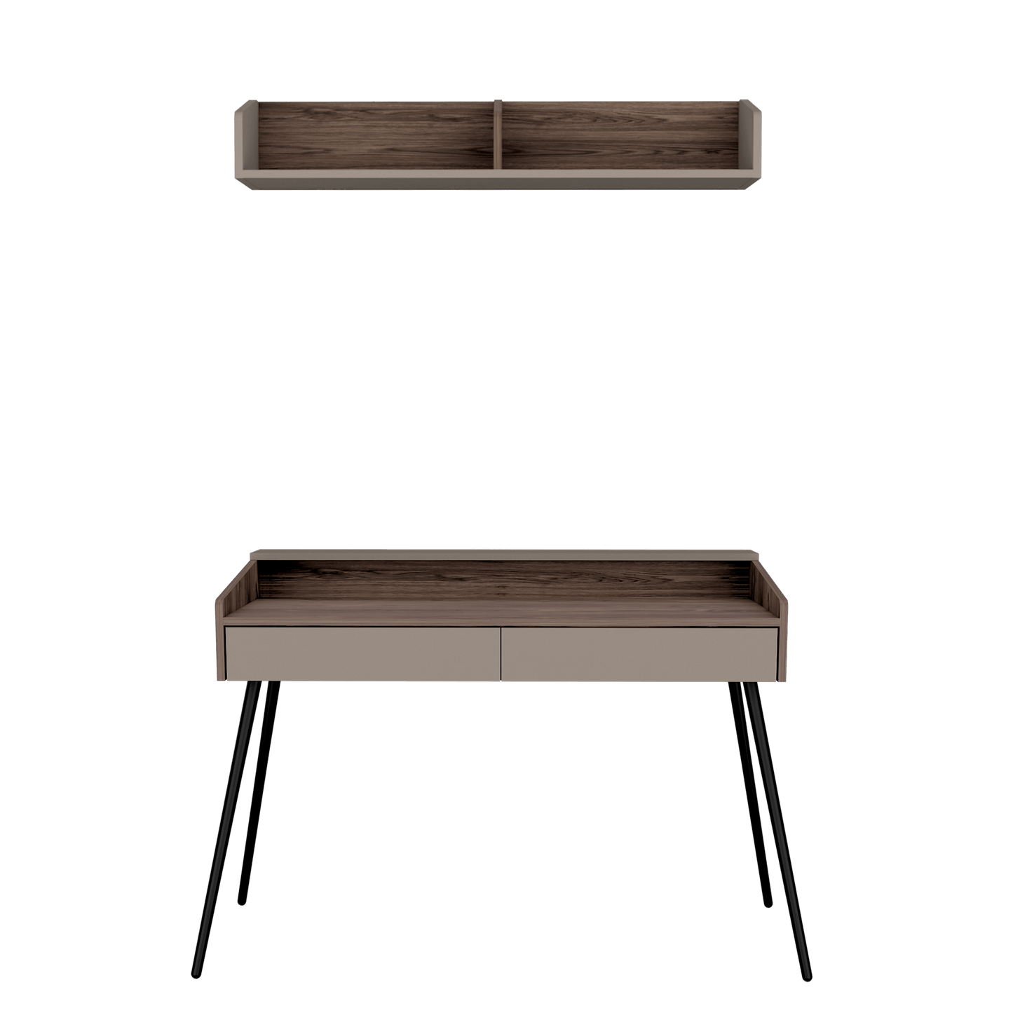 Escritorio Y Repisa Mardi 170X124 Rta Milan Taupe