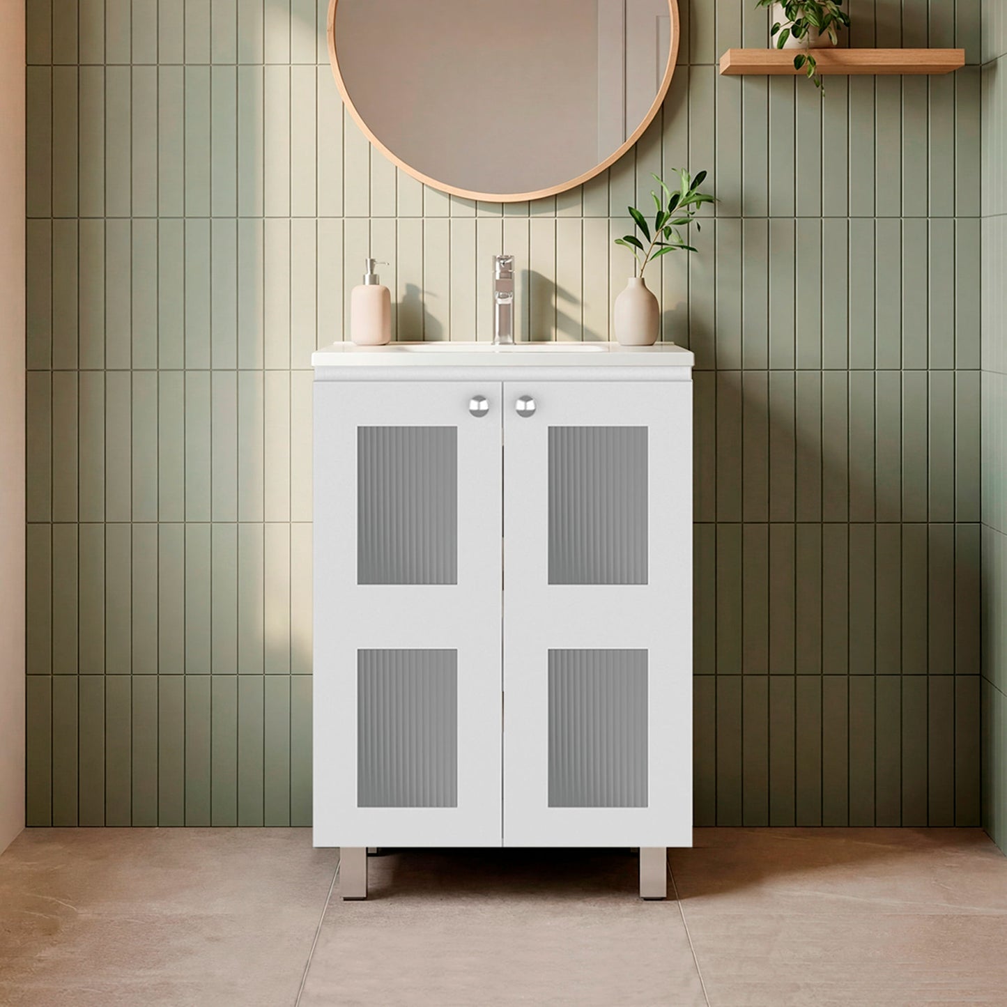 Mueble Lavamanos Haysi 86X59X44 Rta Blanco Zf