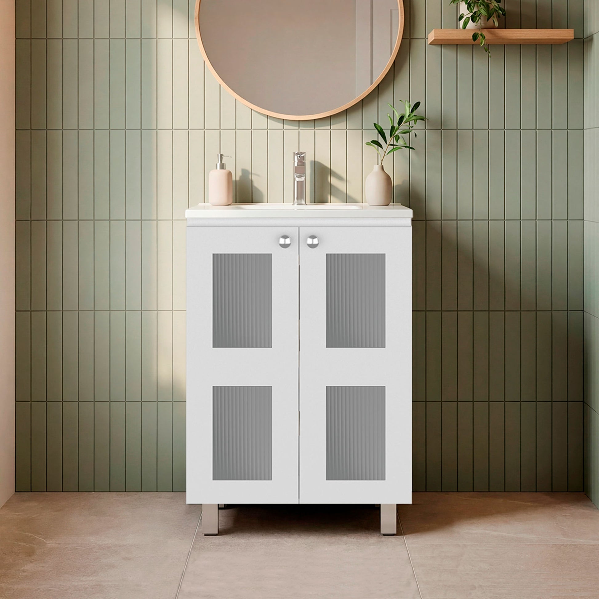 Mueble Lavamanos Haysi 86X59X44 Rta Blanco Zf