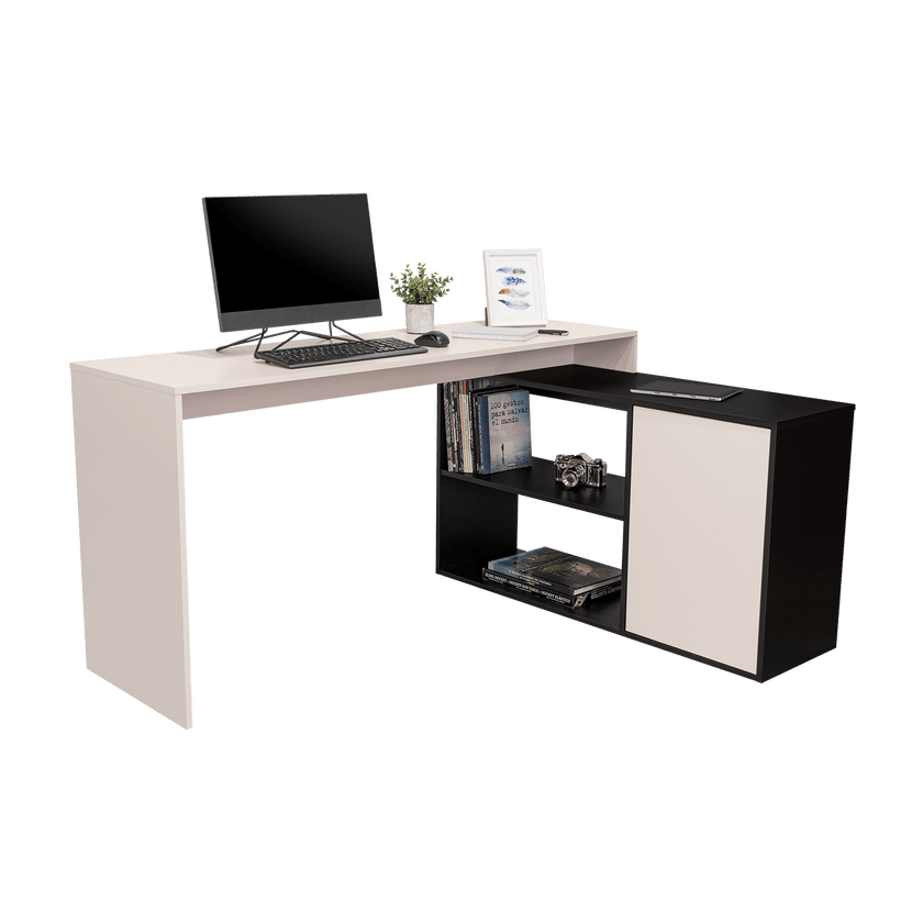 Escritorio En L Cuera 80X150X116 Rta Capri Wengue