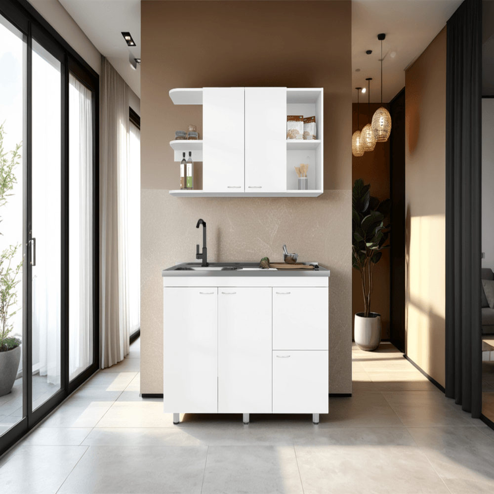 Cocina Elica 120 Rta Blanco Zf
