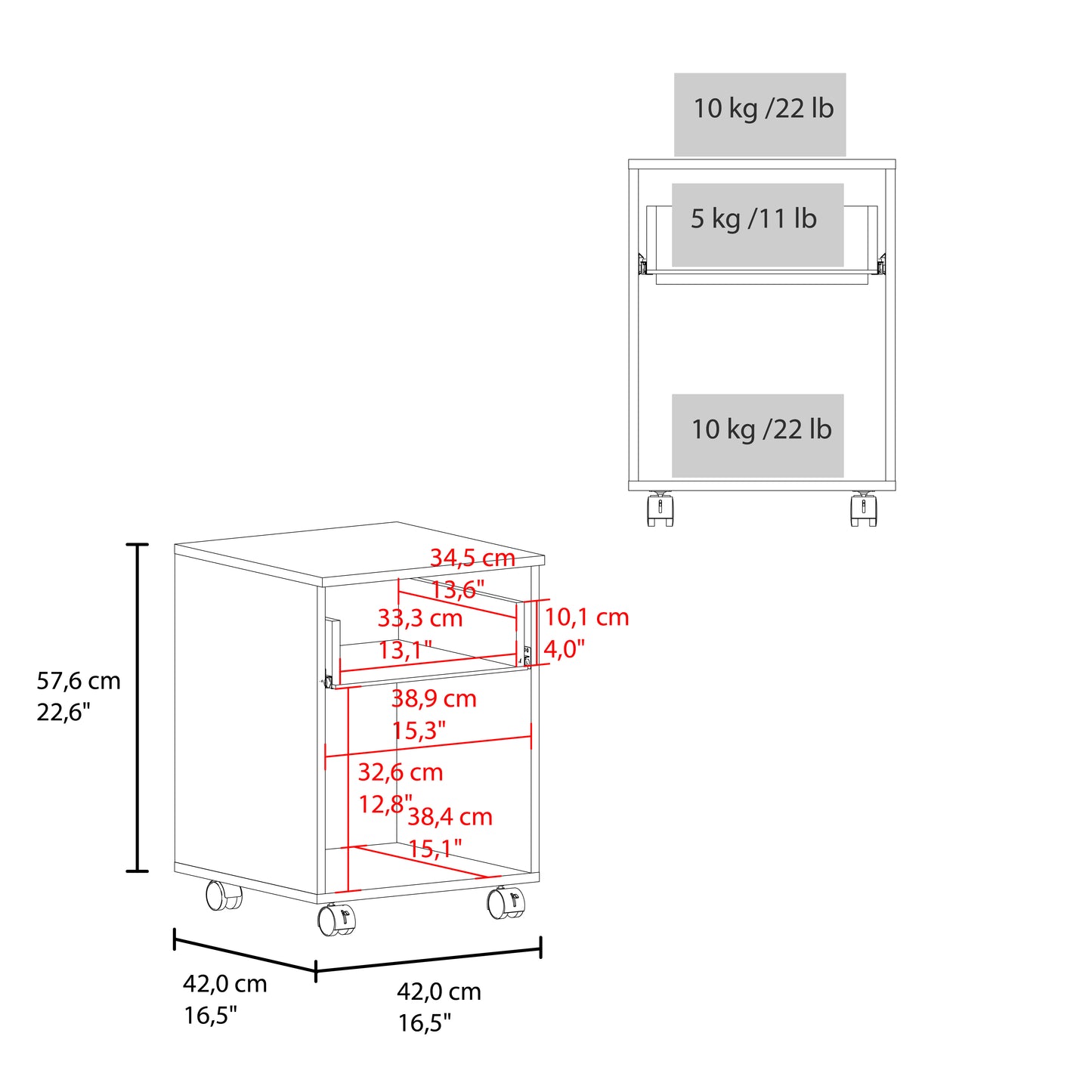 Mesa De Noche Ethan 57X42X42 Rta Wengue Zf