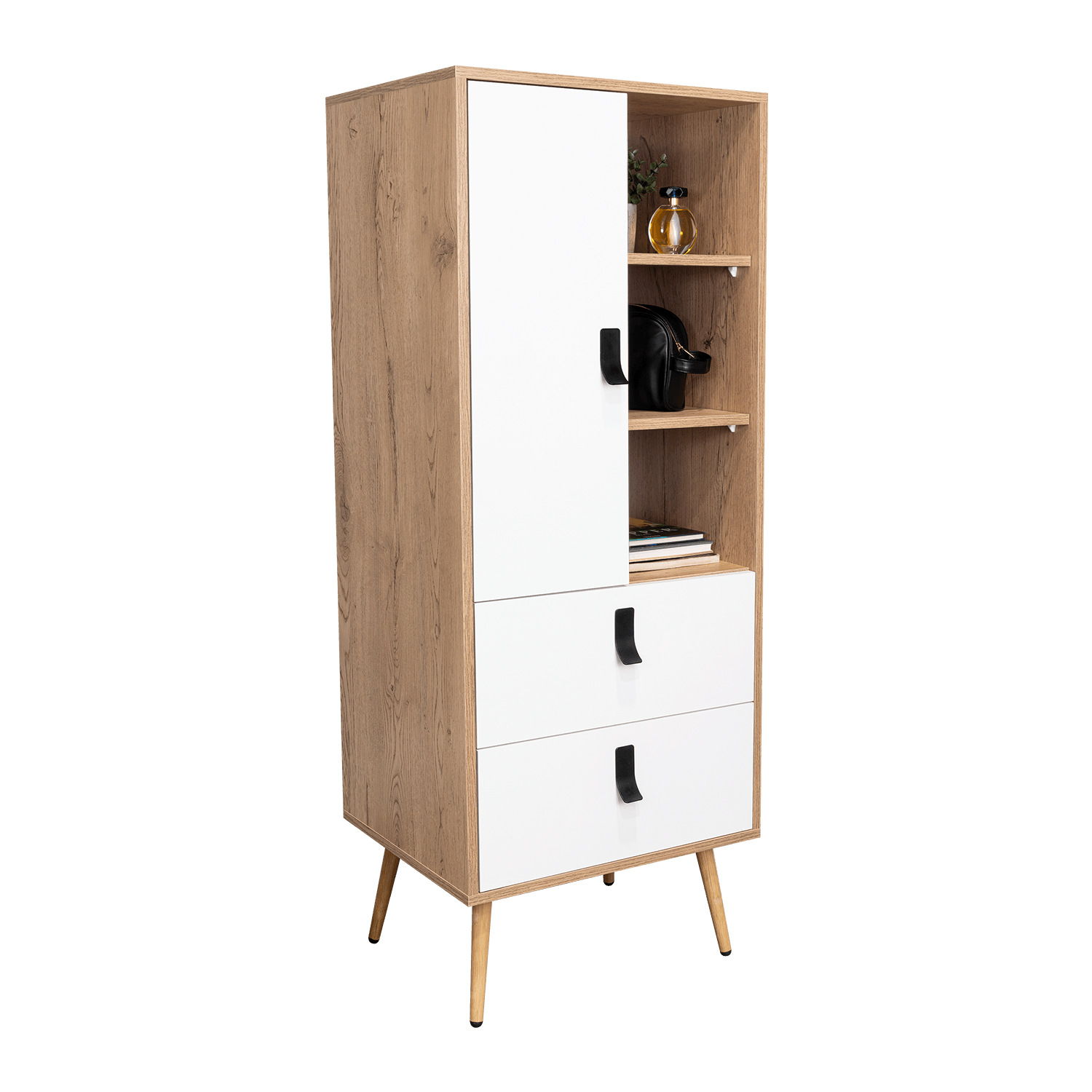 Comoda Alta Huna 142 X 51 Rta Macadamia Blanco