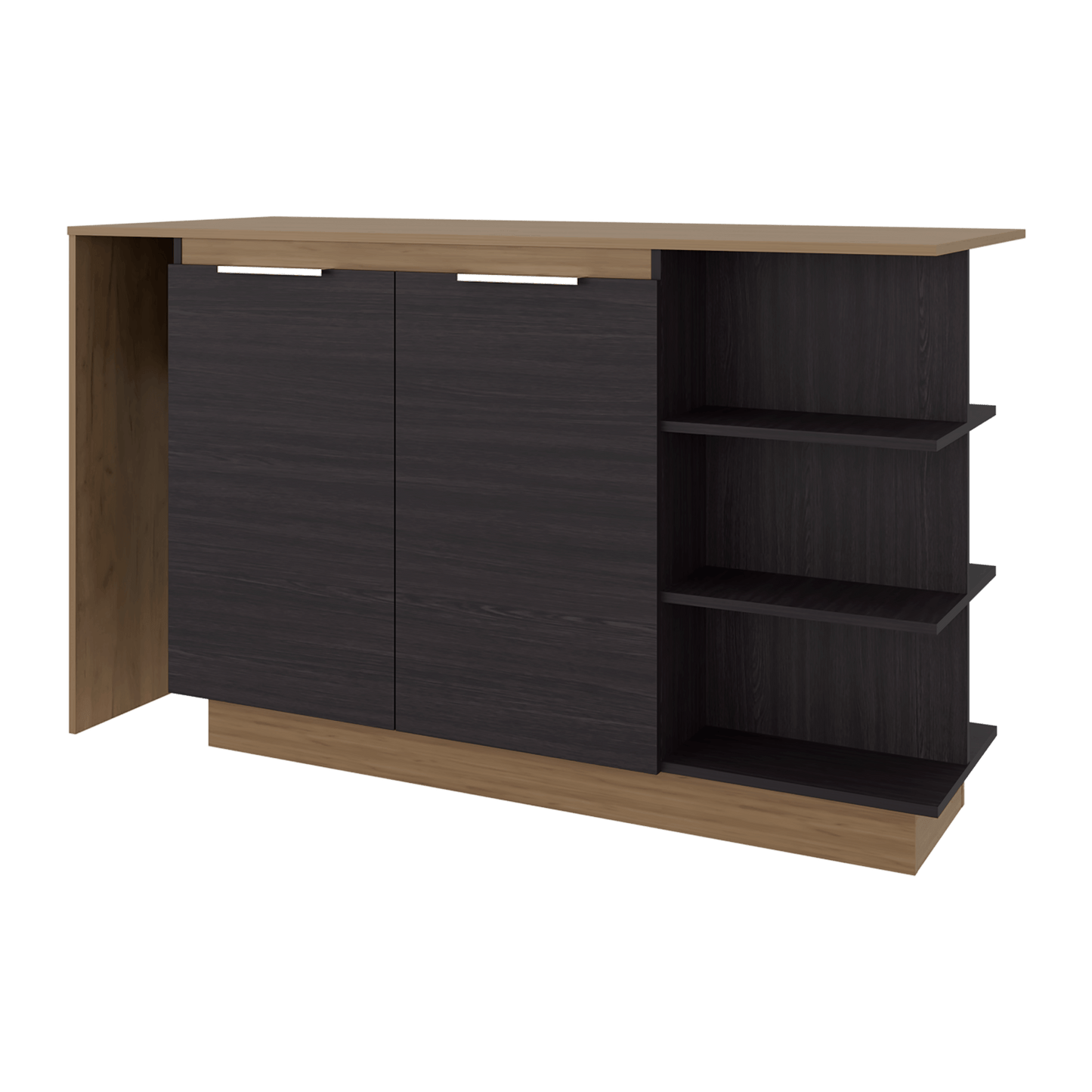 Barra De Cocina Lumina 89X150X62 Rta Wengue Fresno Zf