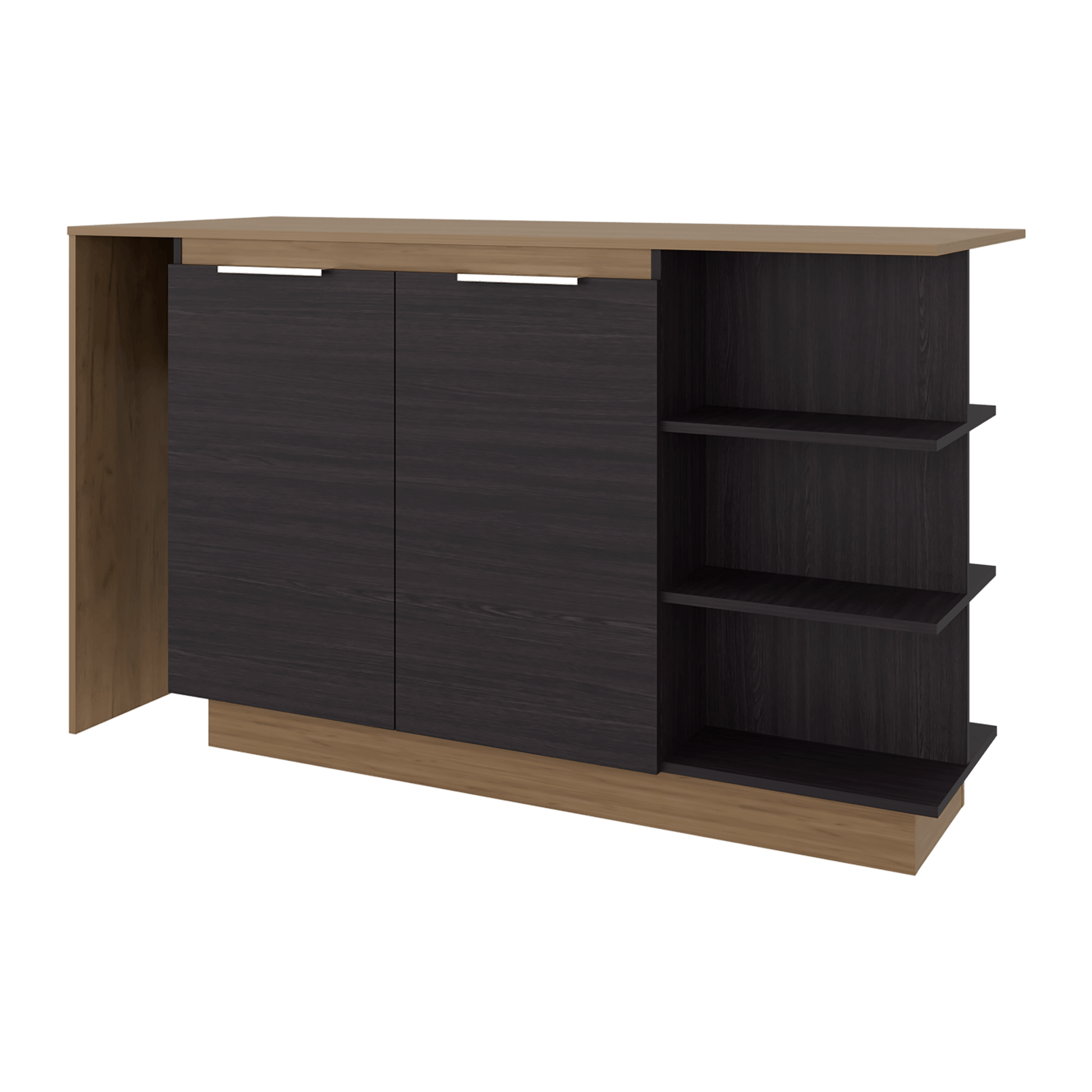 Barra De Cocina Lumina 89X150X62 Rta Wengue Fresno Zf