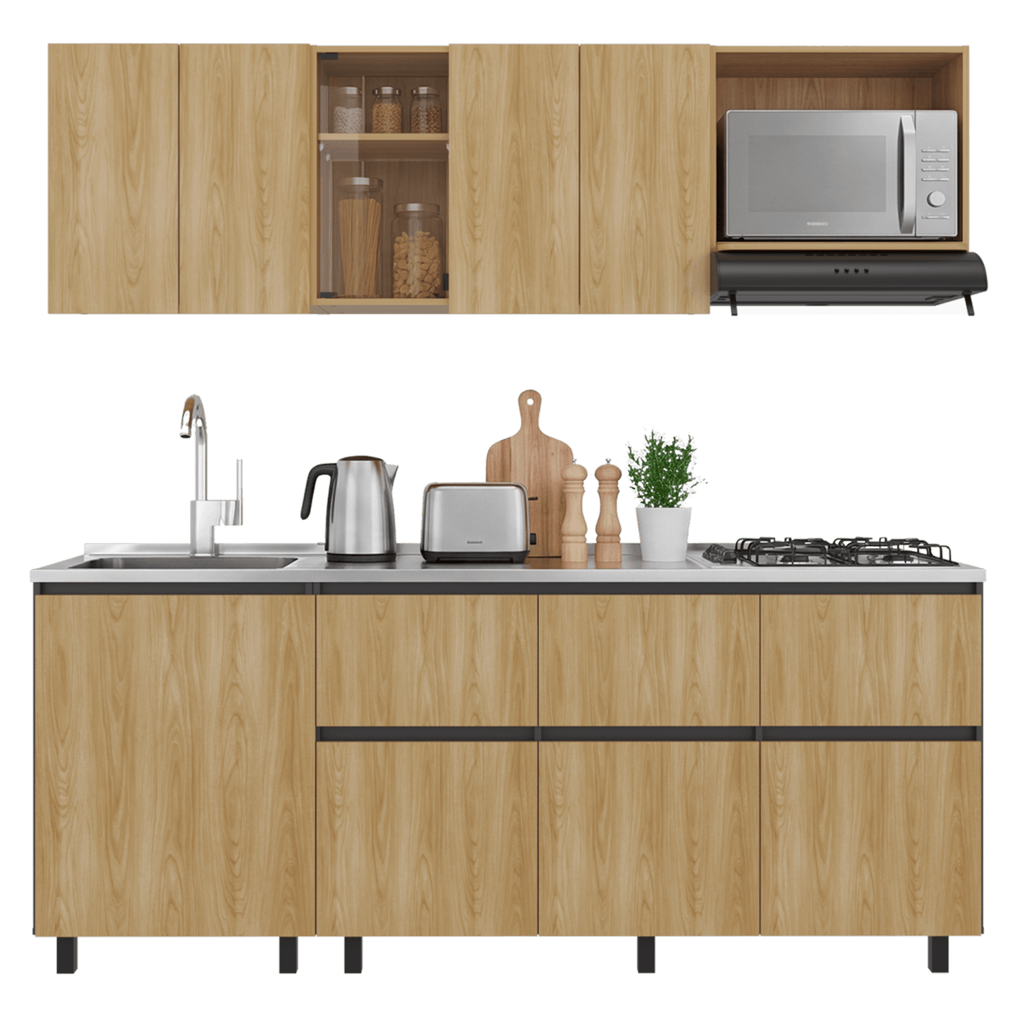 Cocina Lirio 210 Izquierda 210X212X52 Rta Fresno Eu