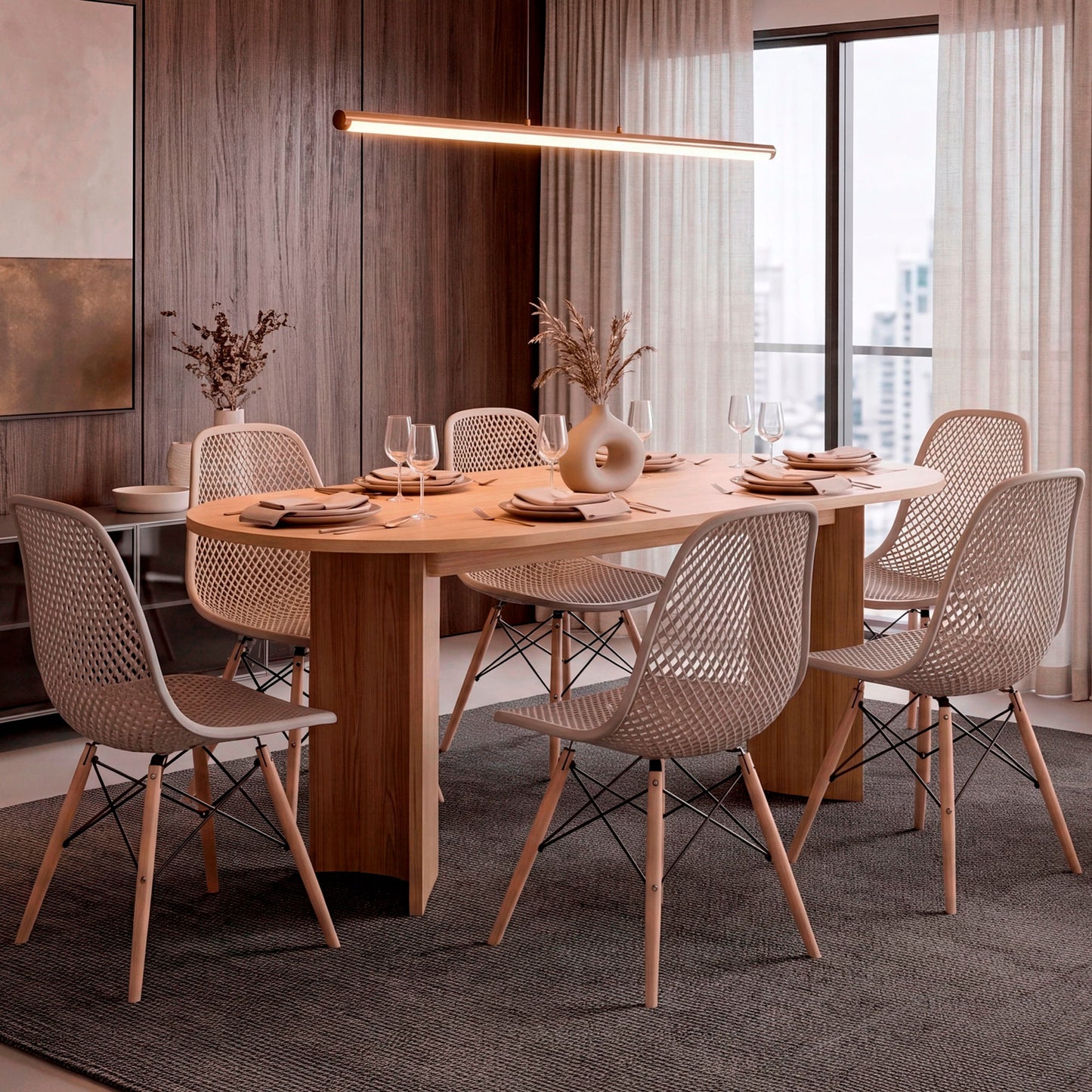 Comedor Ted 74X187X70 Rta Fresno Eu