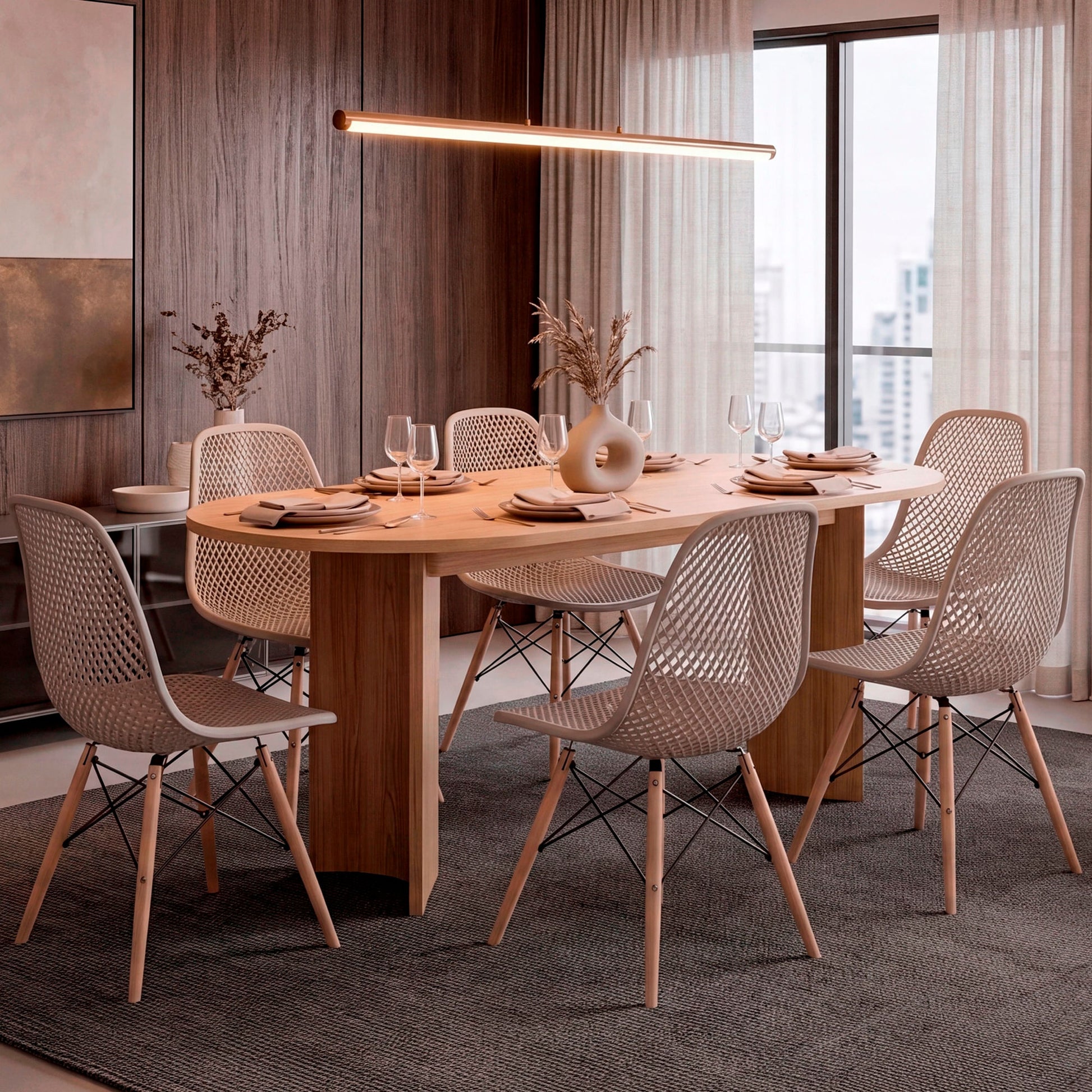 Comedor Ted 74X187X70 Rta Fresno Eu