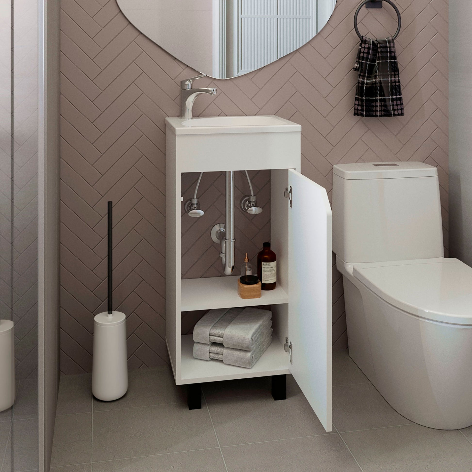 Mueble Lavamanos Bethel 86X40X32 Rta Blanco Zf