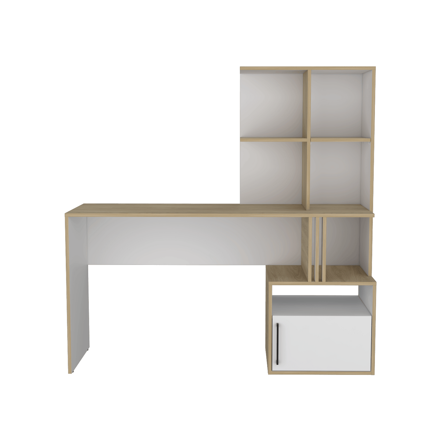Escritorio Biblioteca Vance 140X140X50 Mainstays Fresno Blanco