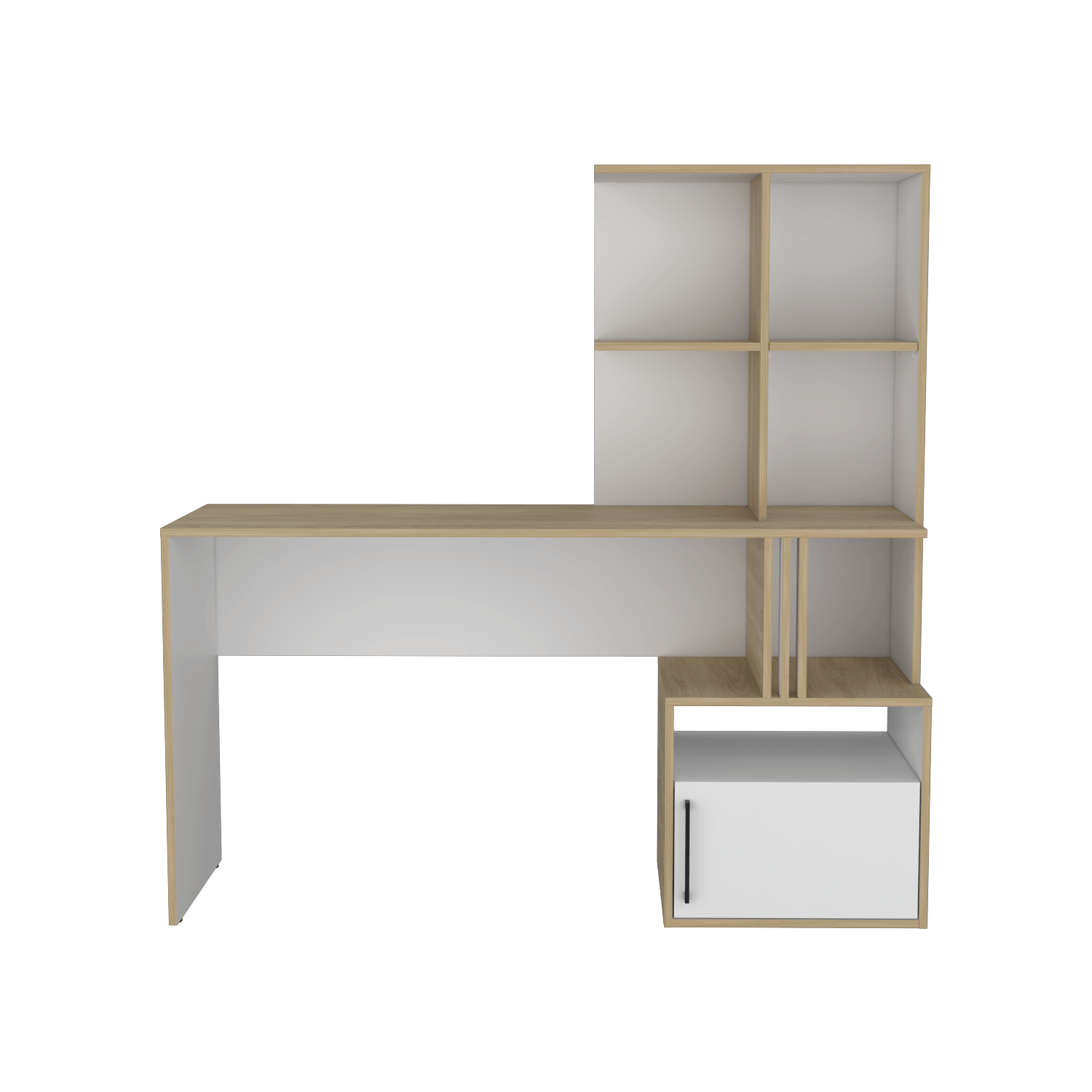Escritorio Biblioteca Vance 140X140X50 Mainstays Fresno Blanco